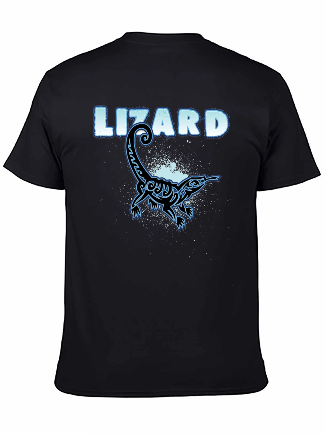 Cool Lizard Graphic T-Shirt - Black Cotton Tee