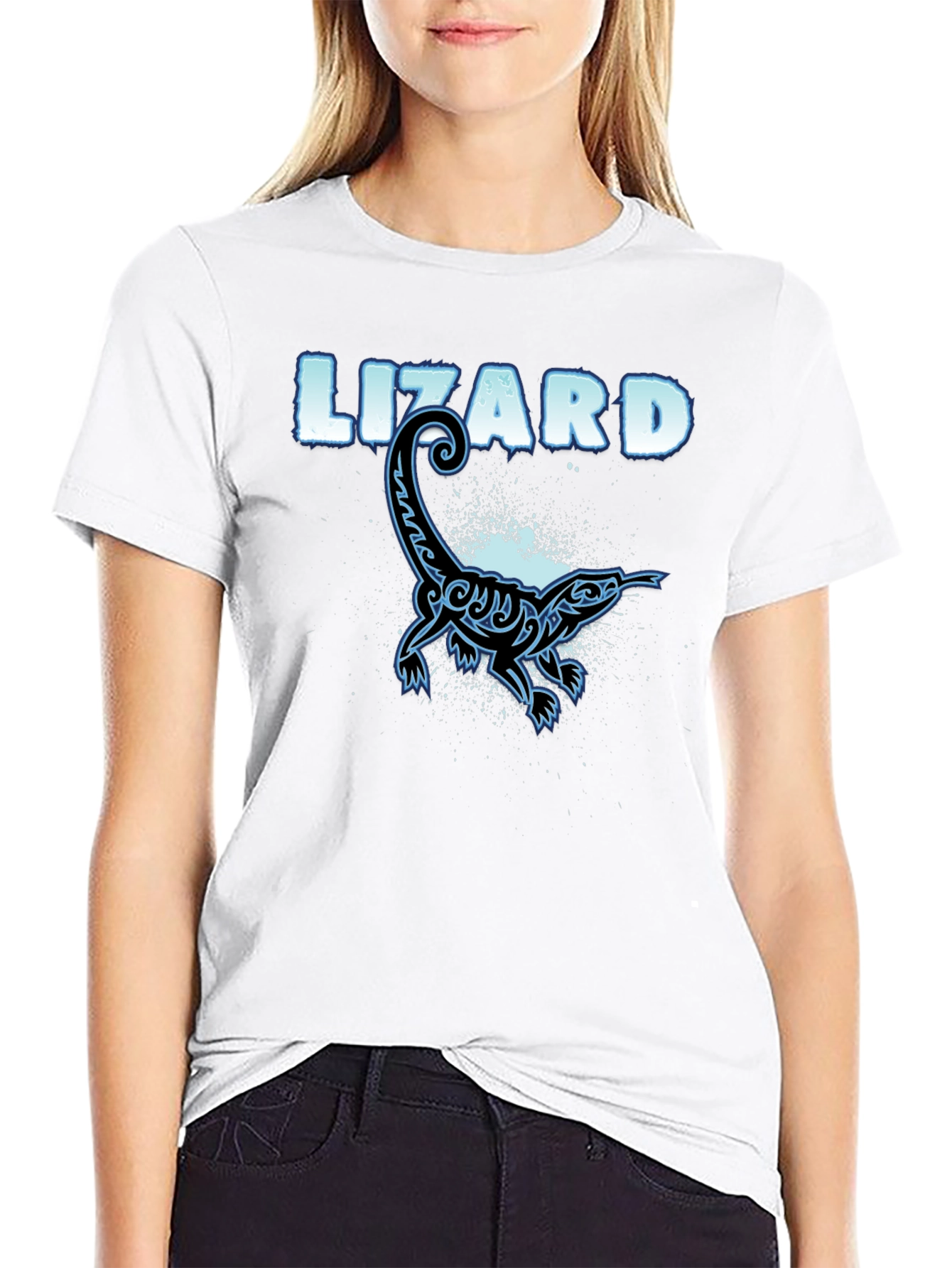 Cool Lizard Graphic T-Shirt - Black Cotton Tee