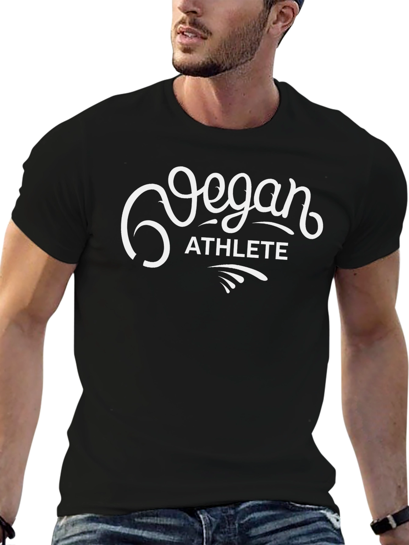 Vegan Athlete Graphic Tee - Black