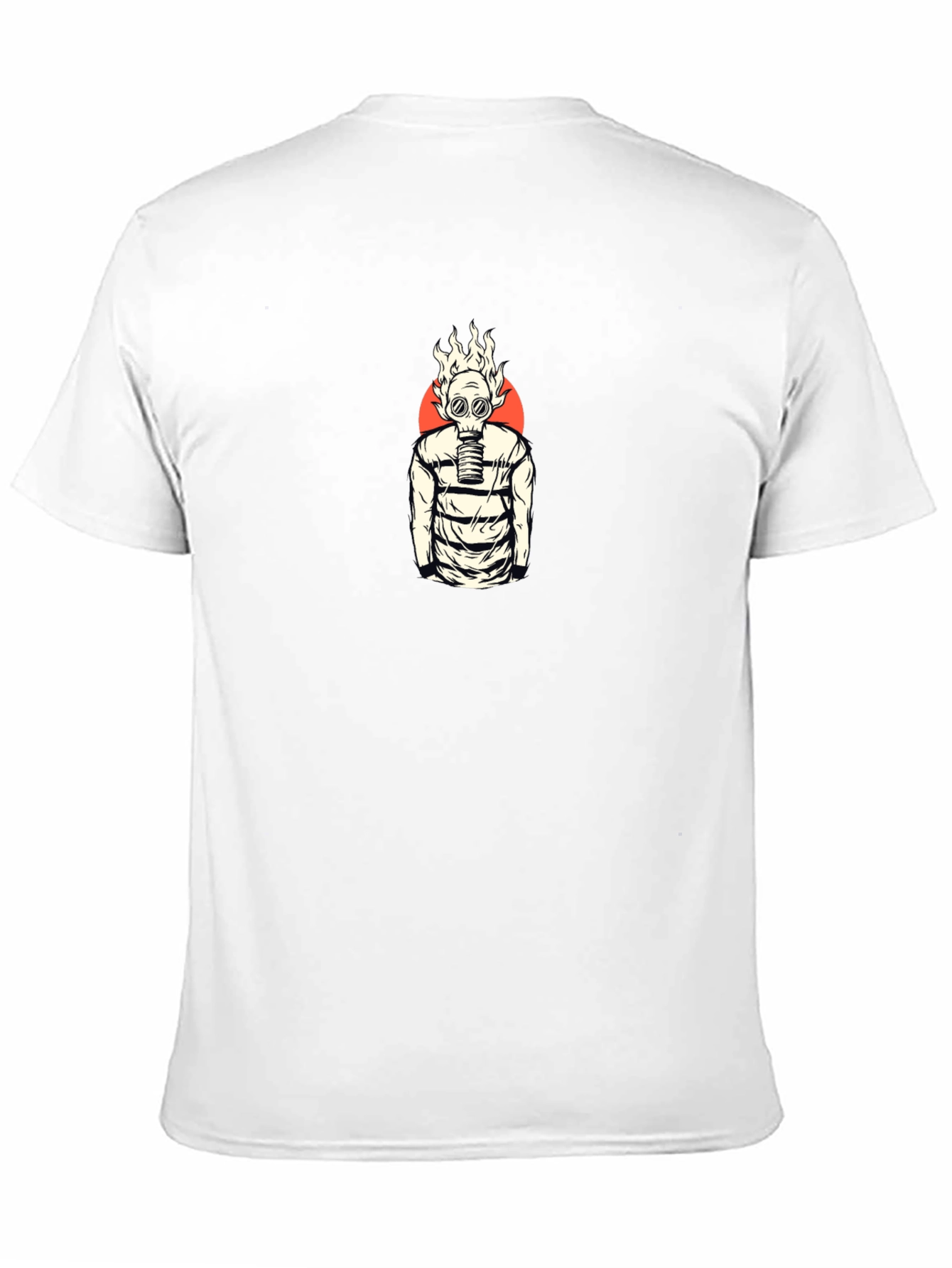 Flaming Gas Mask Graphic Tee - Edgy Streetwear