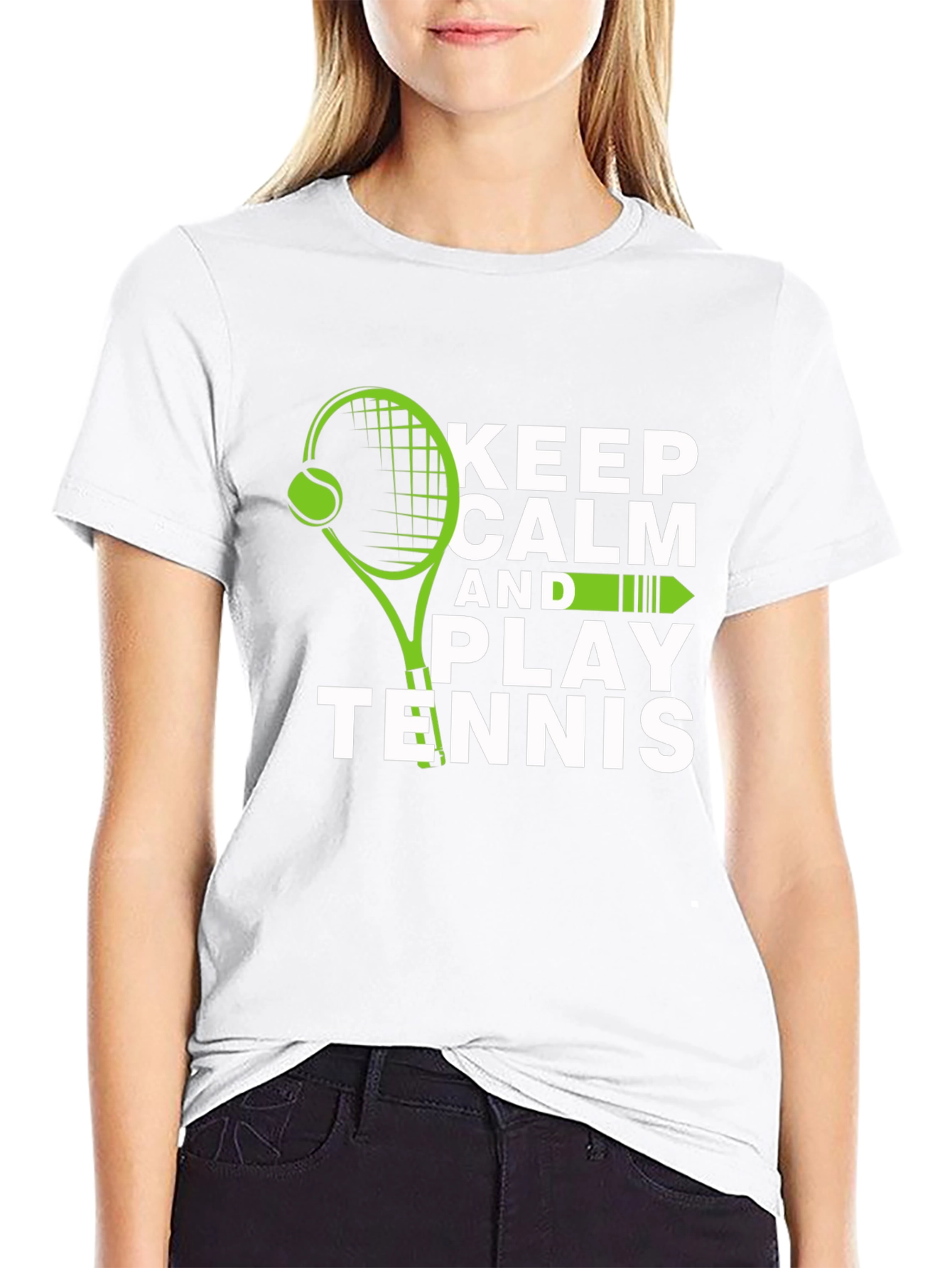 Keep Calm and Play Tennis Graphic Tee