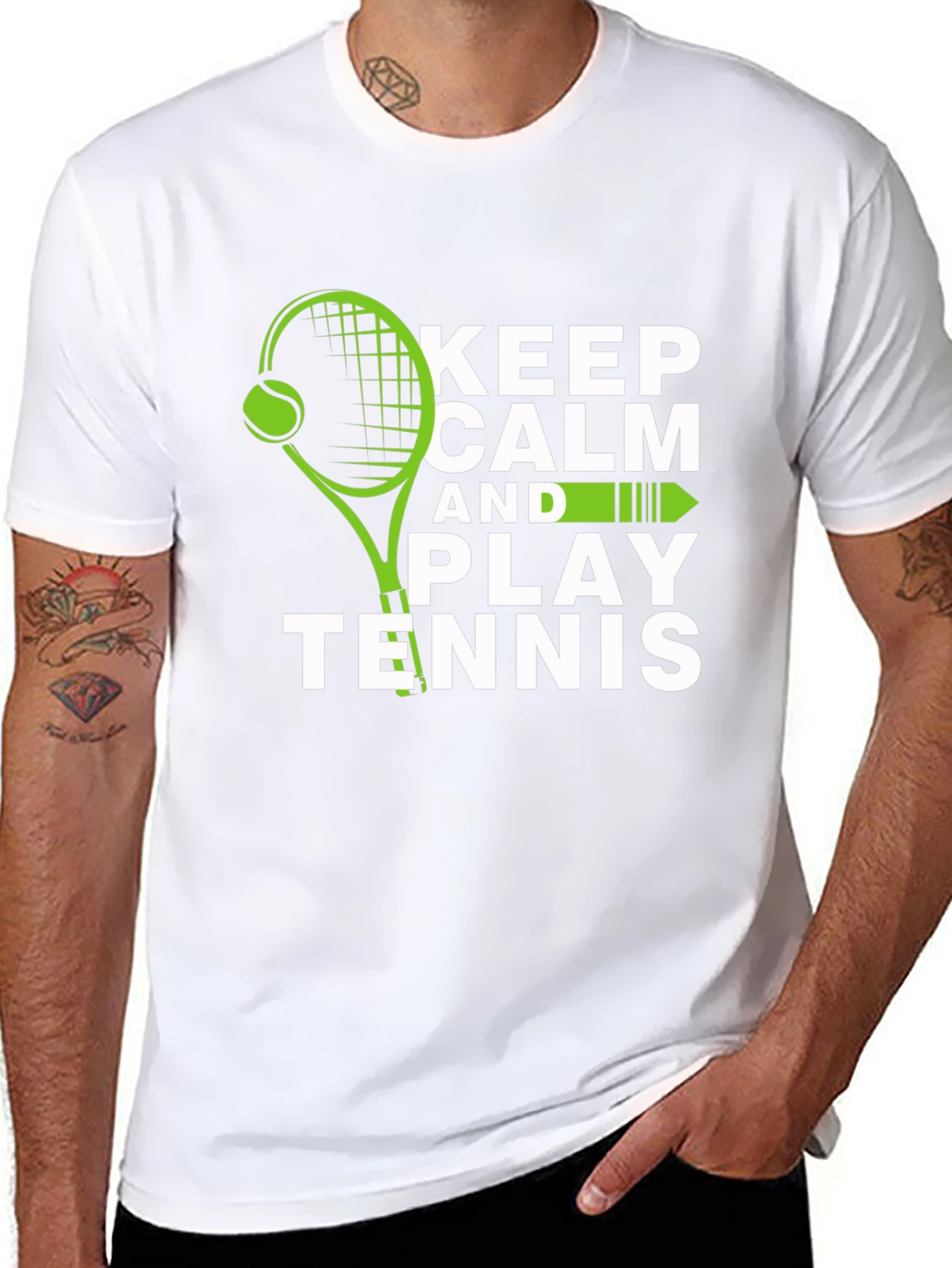 Keep Calm and Play Tennis Graphic Tee