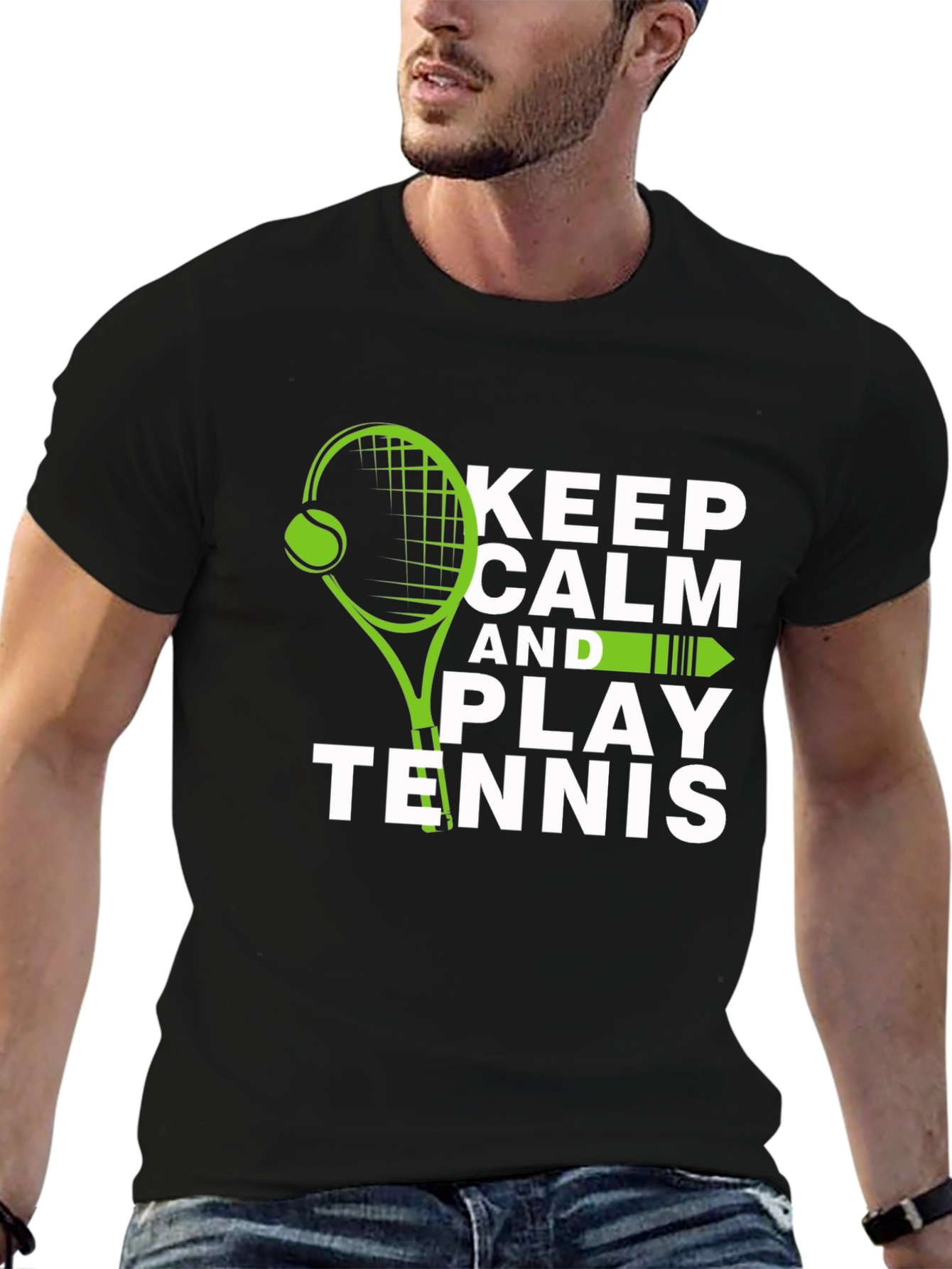 Keep Calm and Play Tennis Graphic Tee