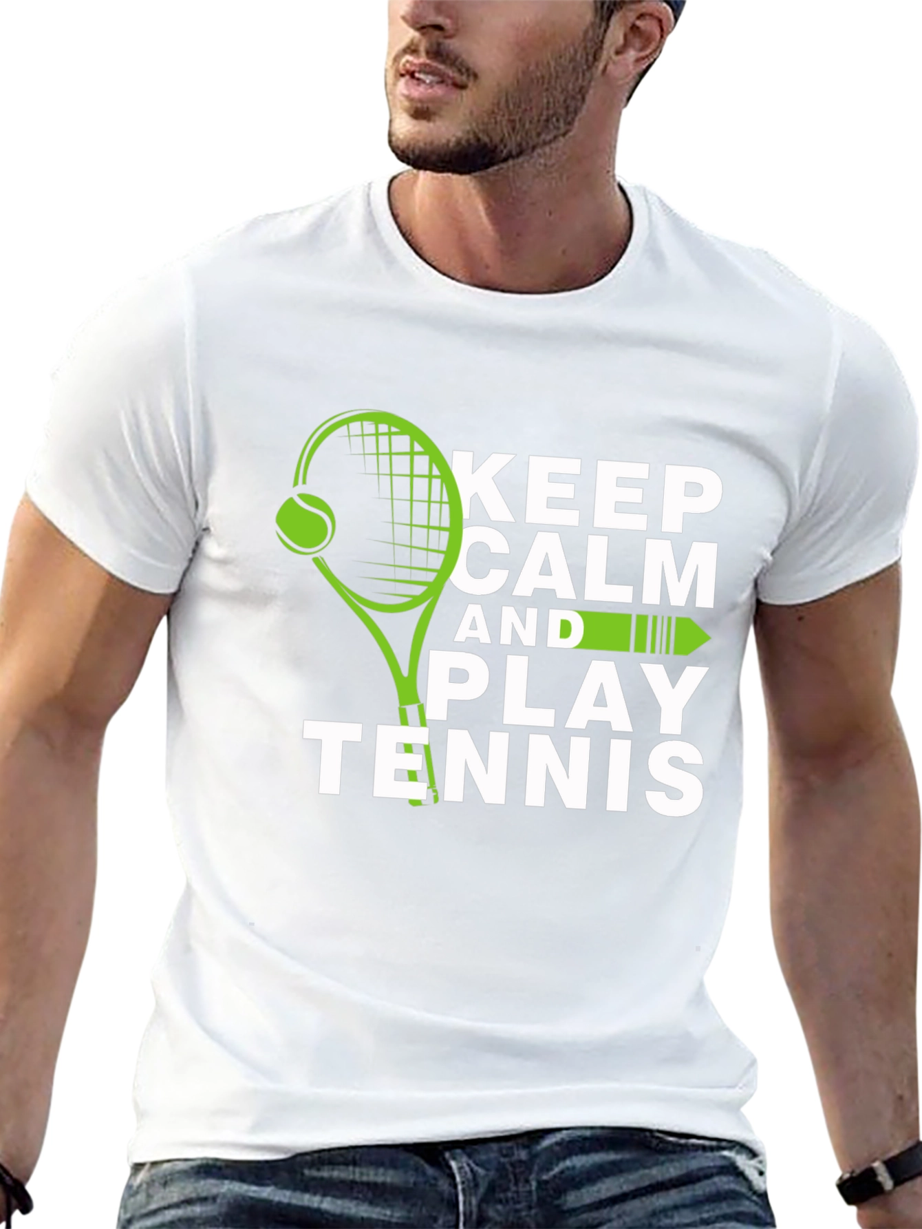 Keep Calm and Play Tennis Graphic Tee