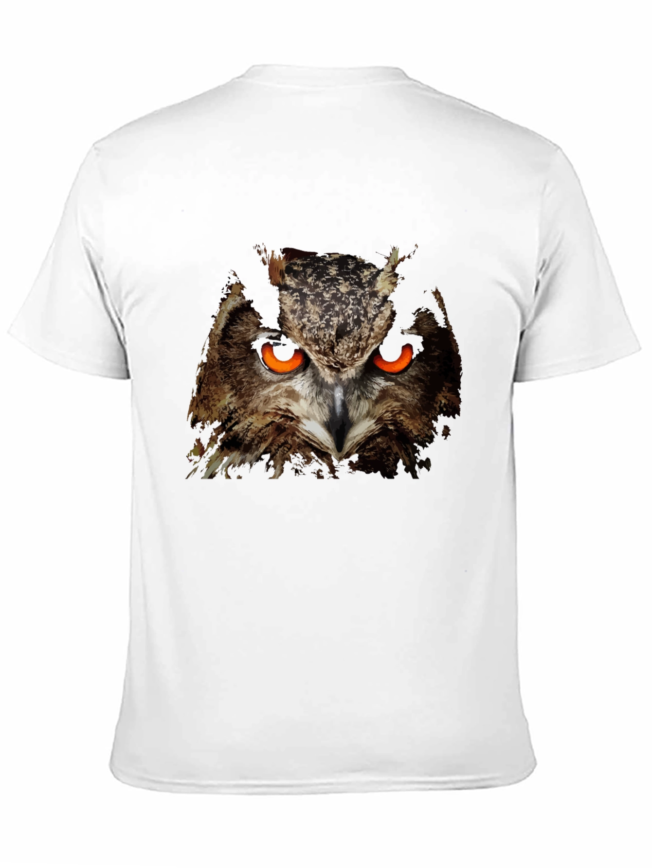 Mens Black Owl Graphic T-Shirt
