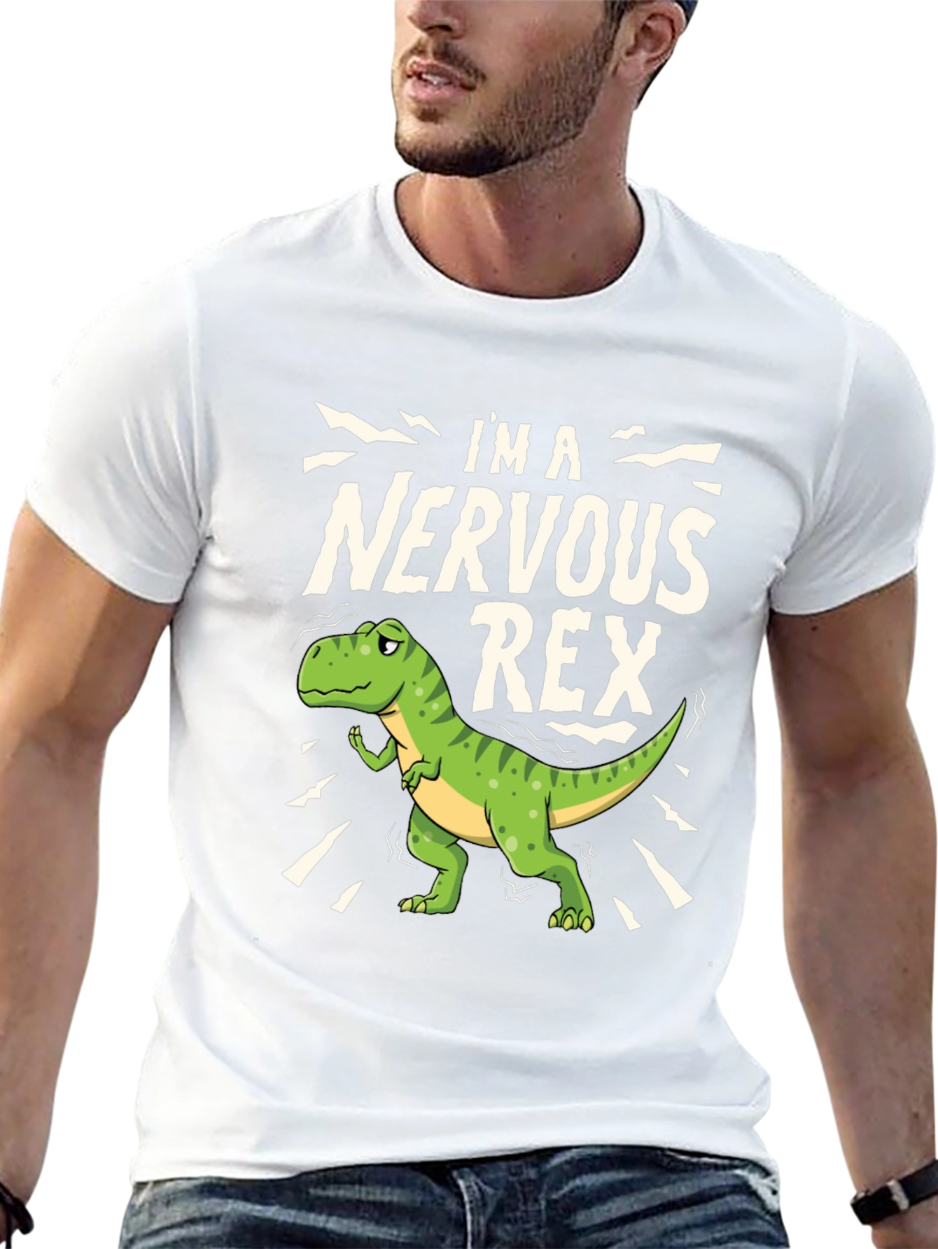 Nervous Rex T-Shirt - Funny Dino Tee