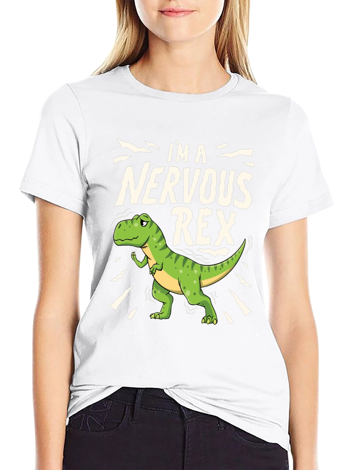 Nervous Rex T-Shirt - Funny Dino Tee