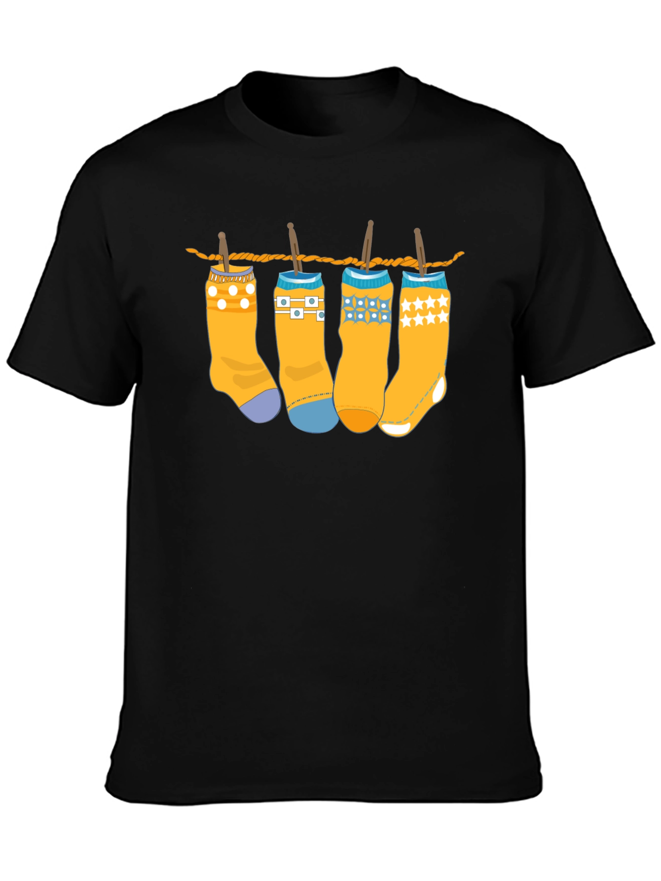 Novelty Socks on Clothesline Graphic Tee - Unisex