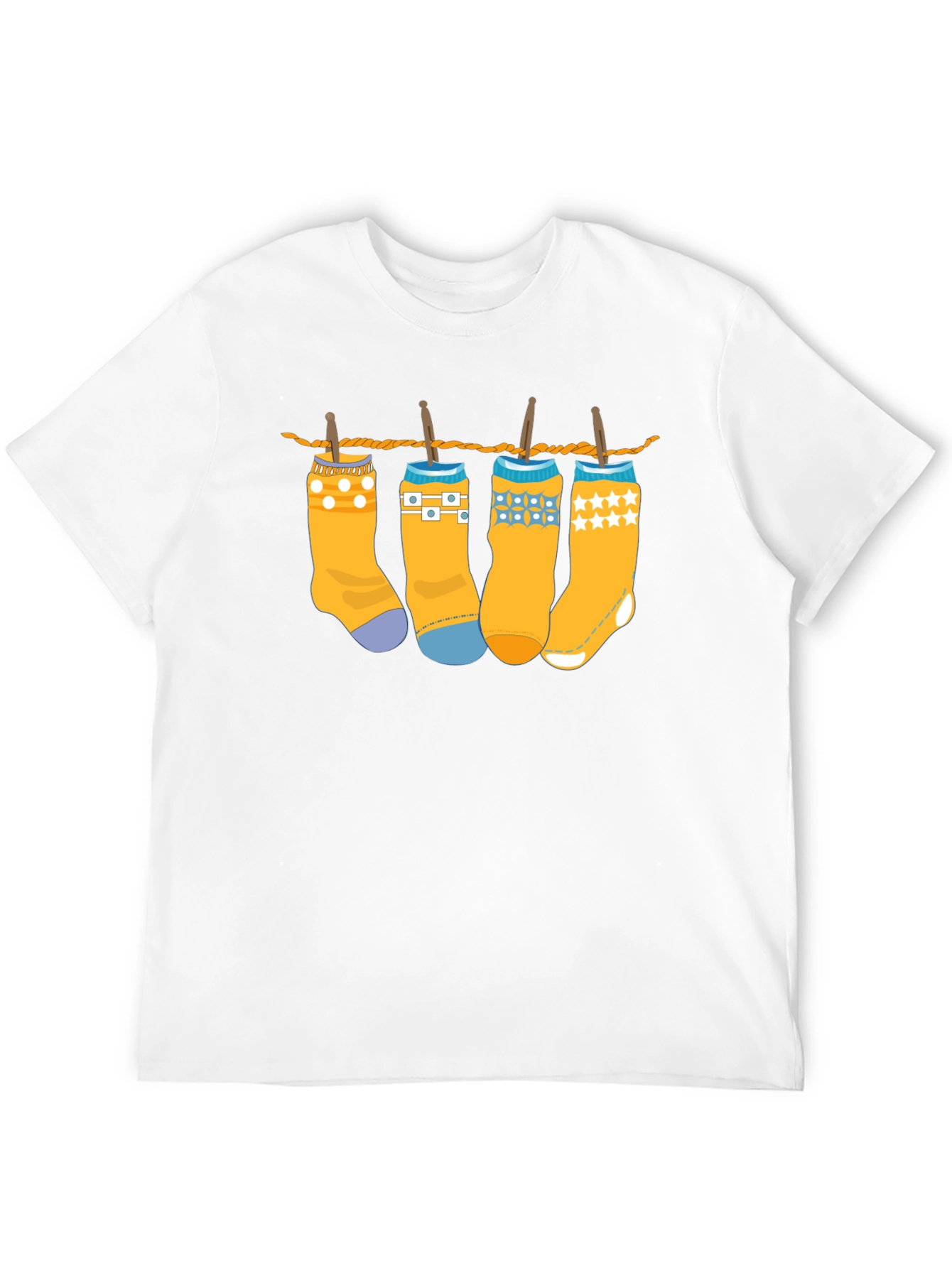 Novelty Socks on Clothesline Graphic Tee - Unisex
