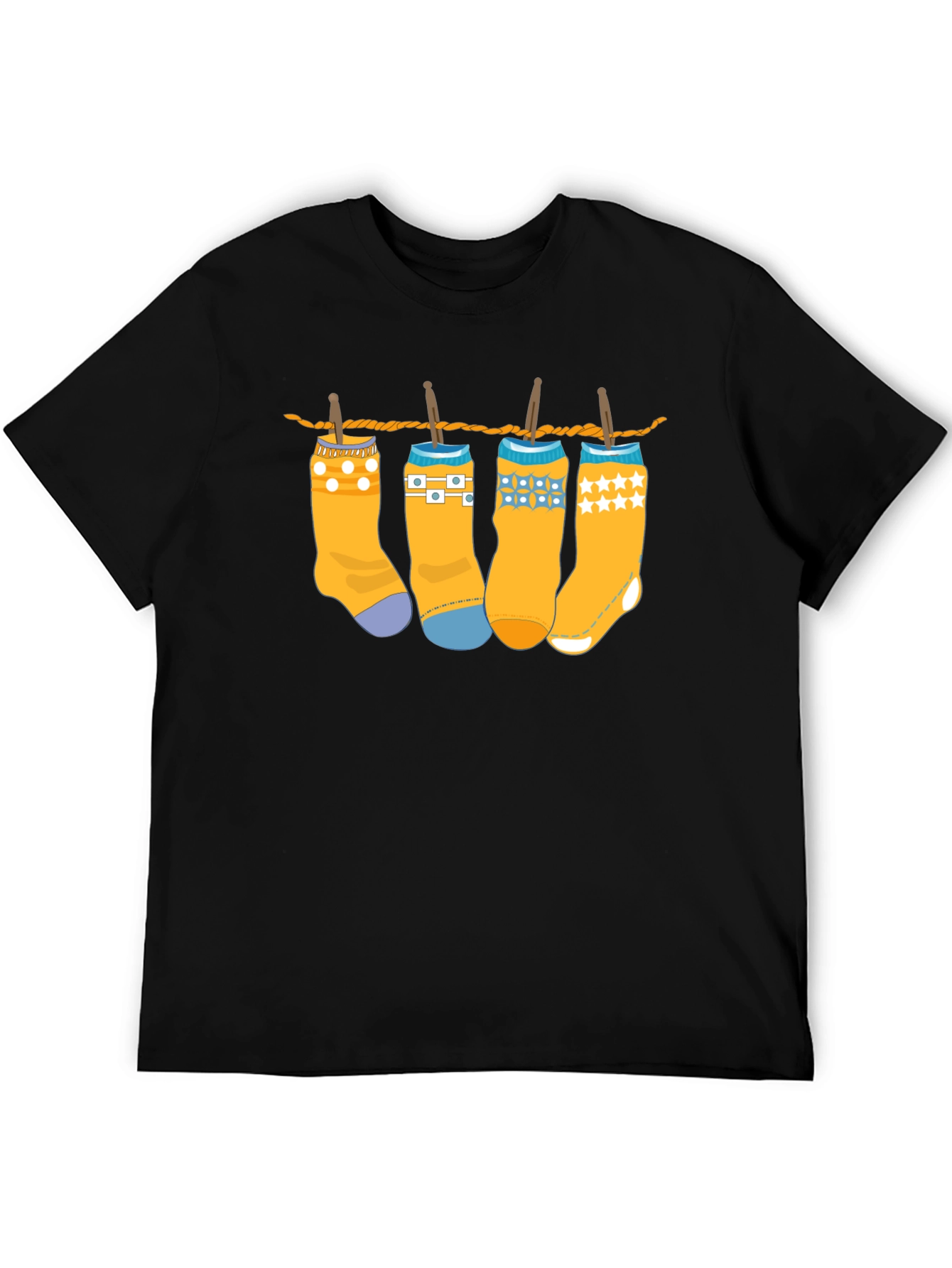 Novelty Socks on Clothesline Graphic Tee - Unisex