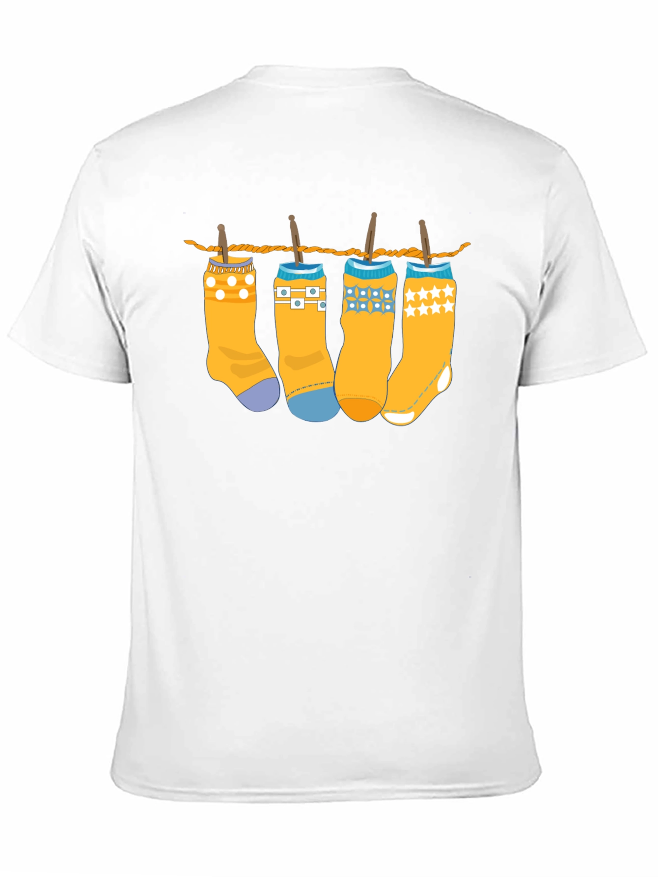 Novelty Socks on Clothesline Graphic Tee - Unisex