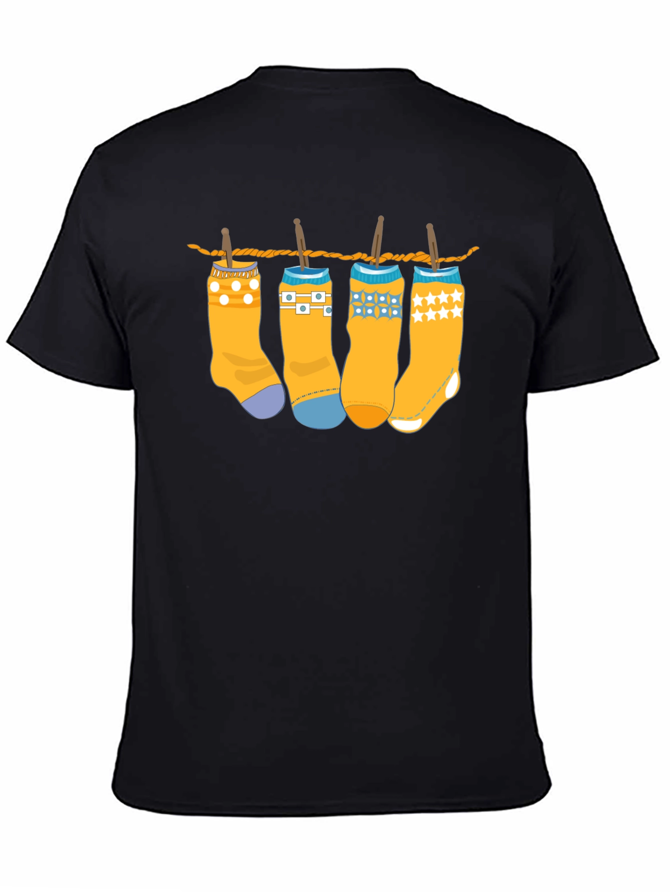 Novelty Socks on Clothesline Graphic Tee - Unisex