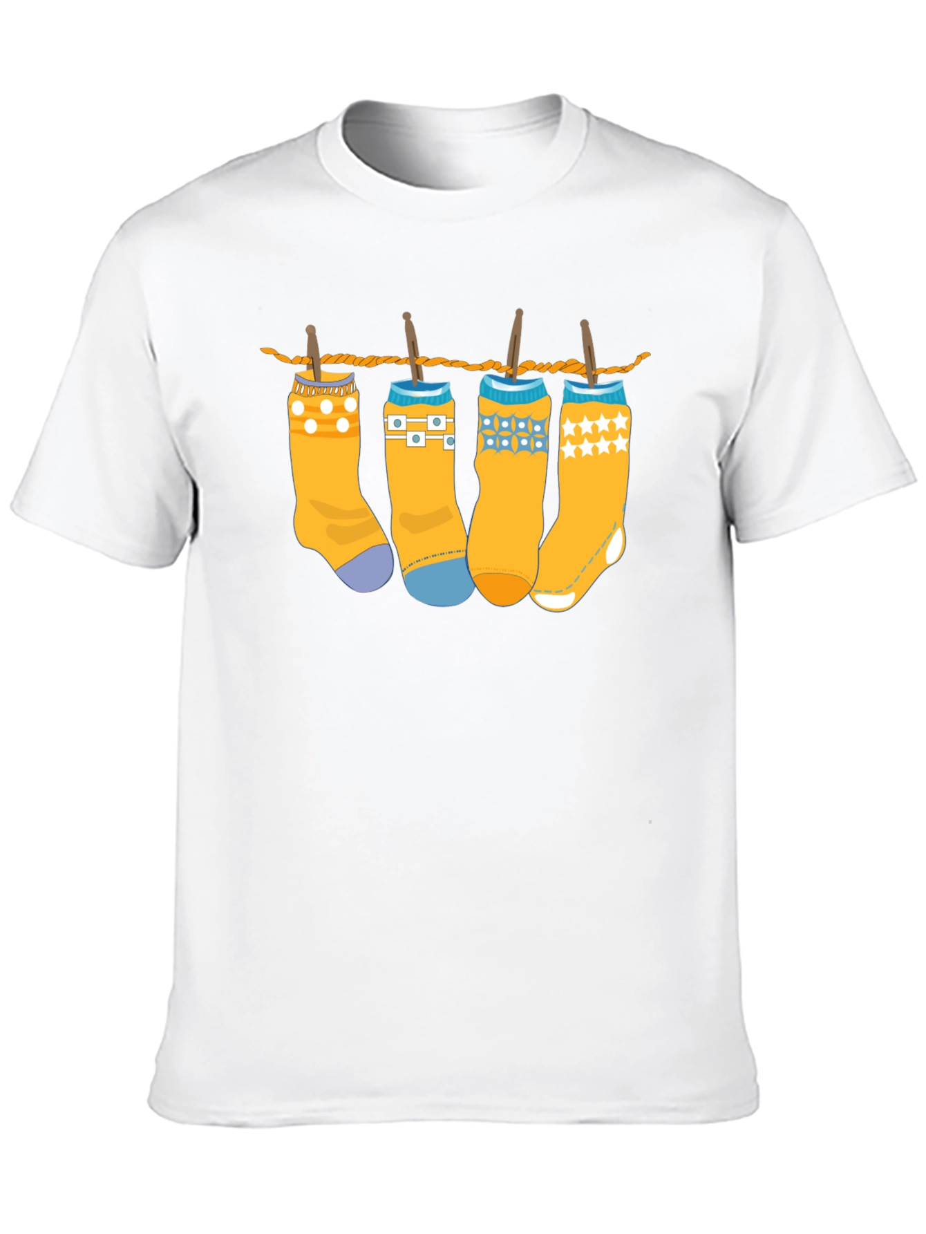 Novelty Socks on Clothesline Graphic Tee - Unisex