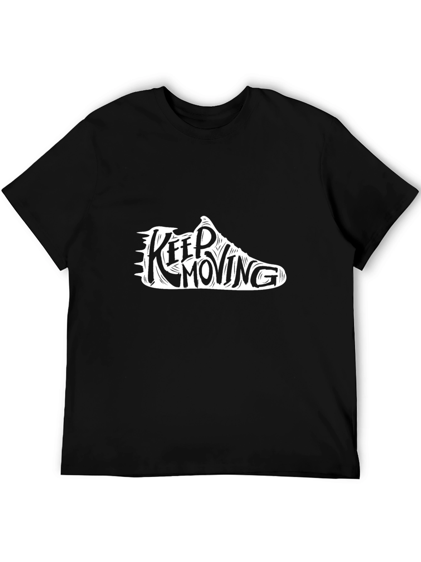 Keep Moving Graphic Tee - Black