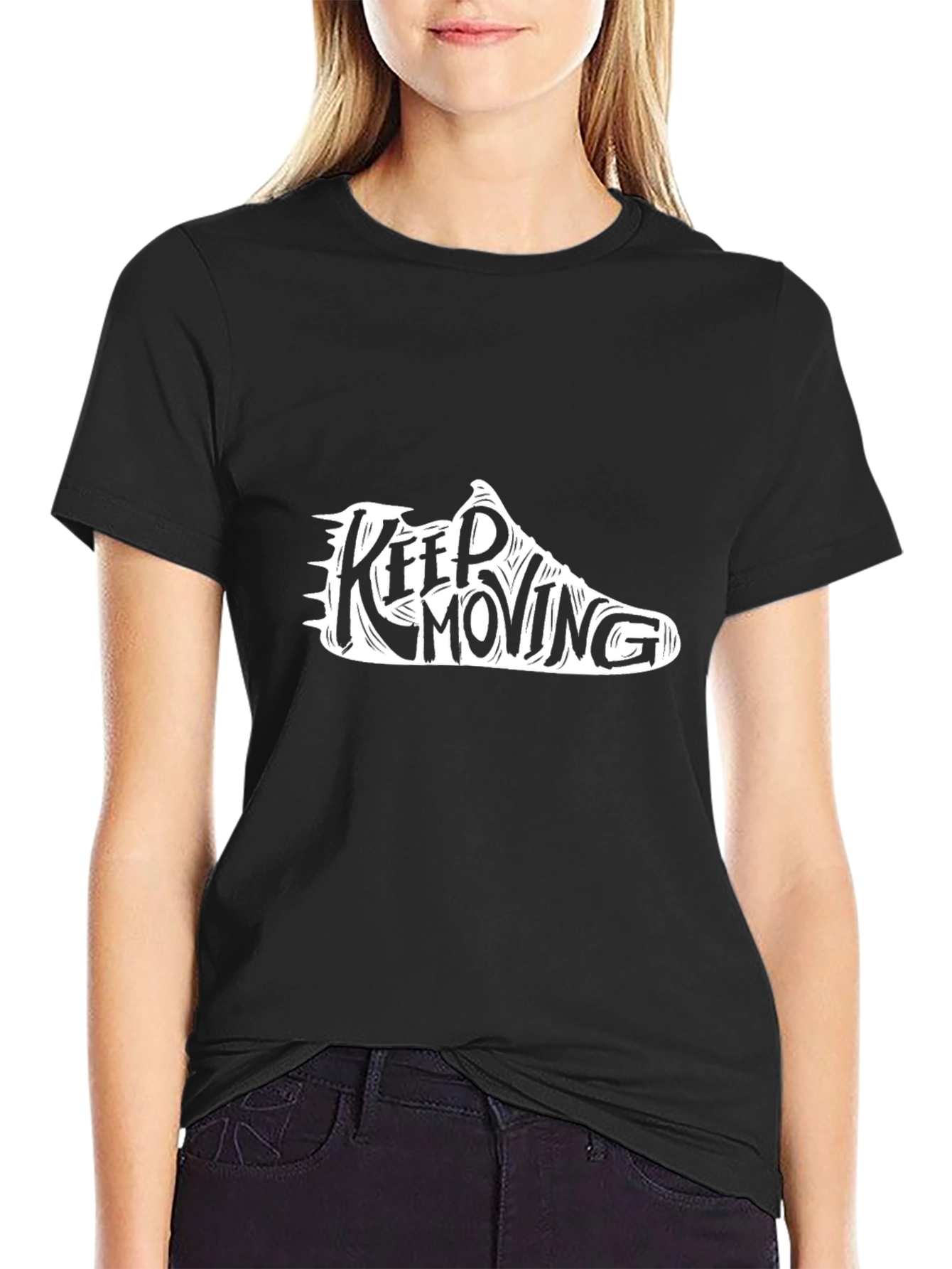 Keep Moving Graphic Tee - Black