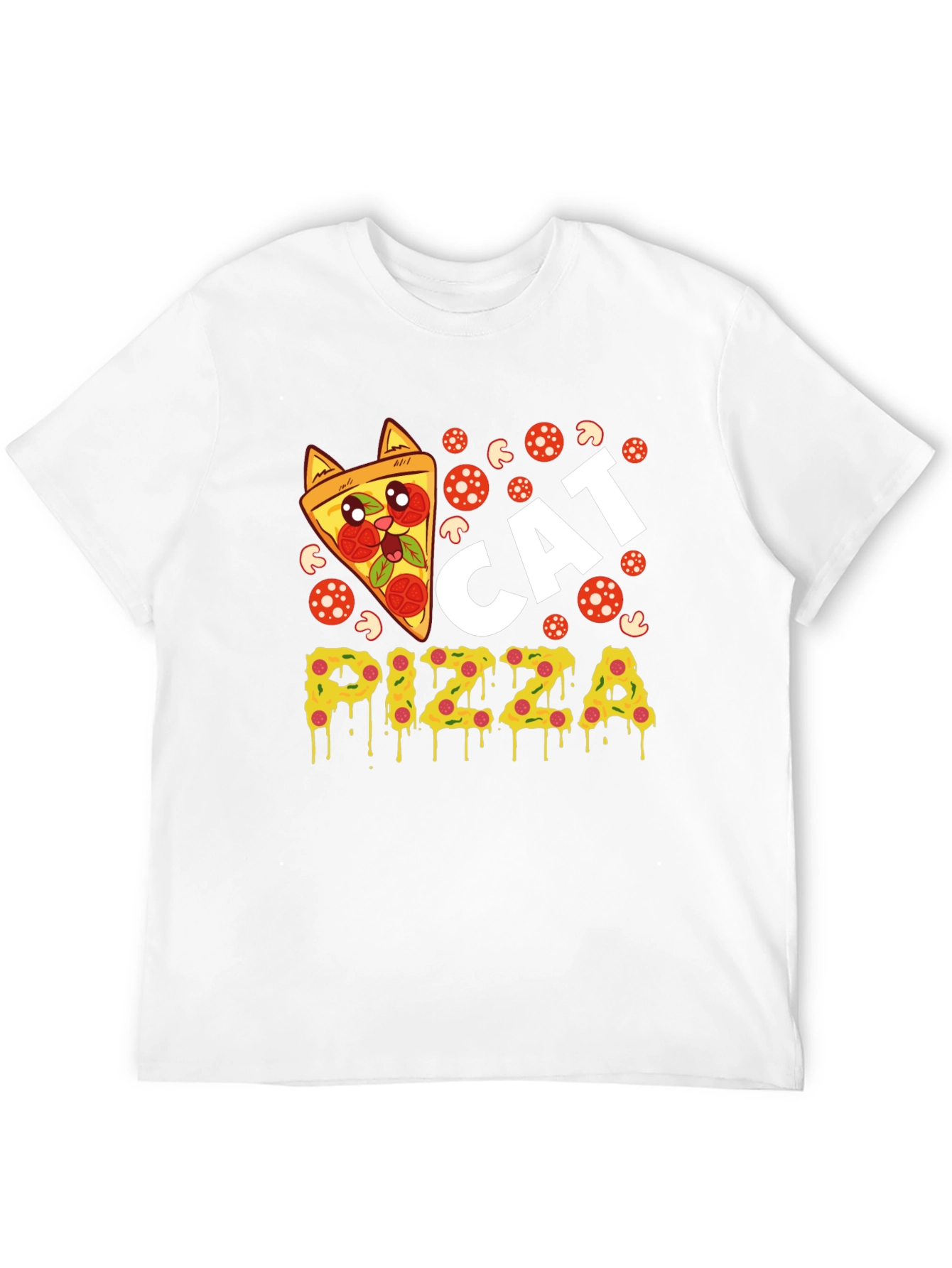 Cat Pizza Graphic Tee - Fun Novelty T-Shirt