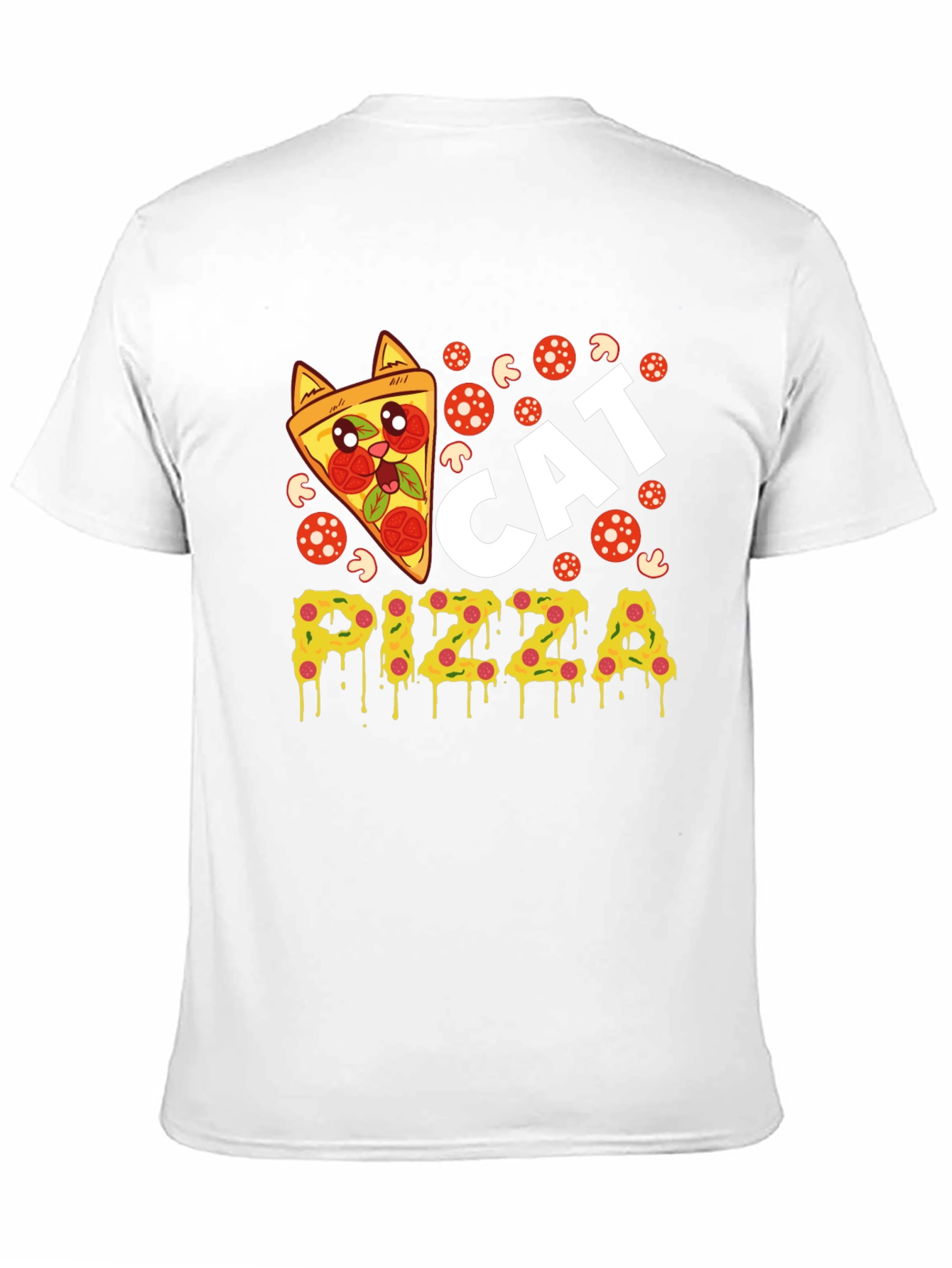 Cat Pizza Graphic Tee - Fun Novelty T-Shirt