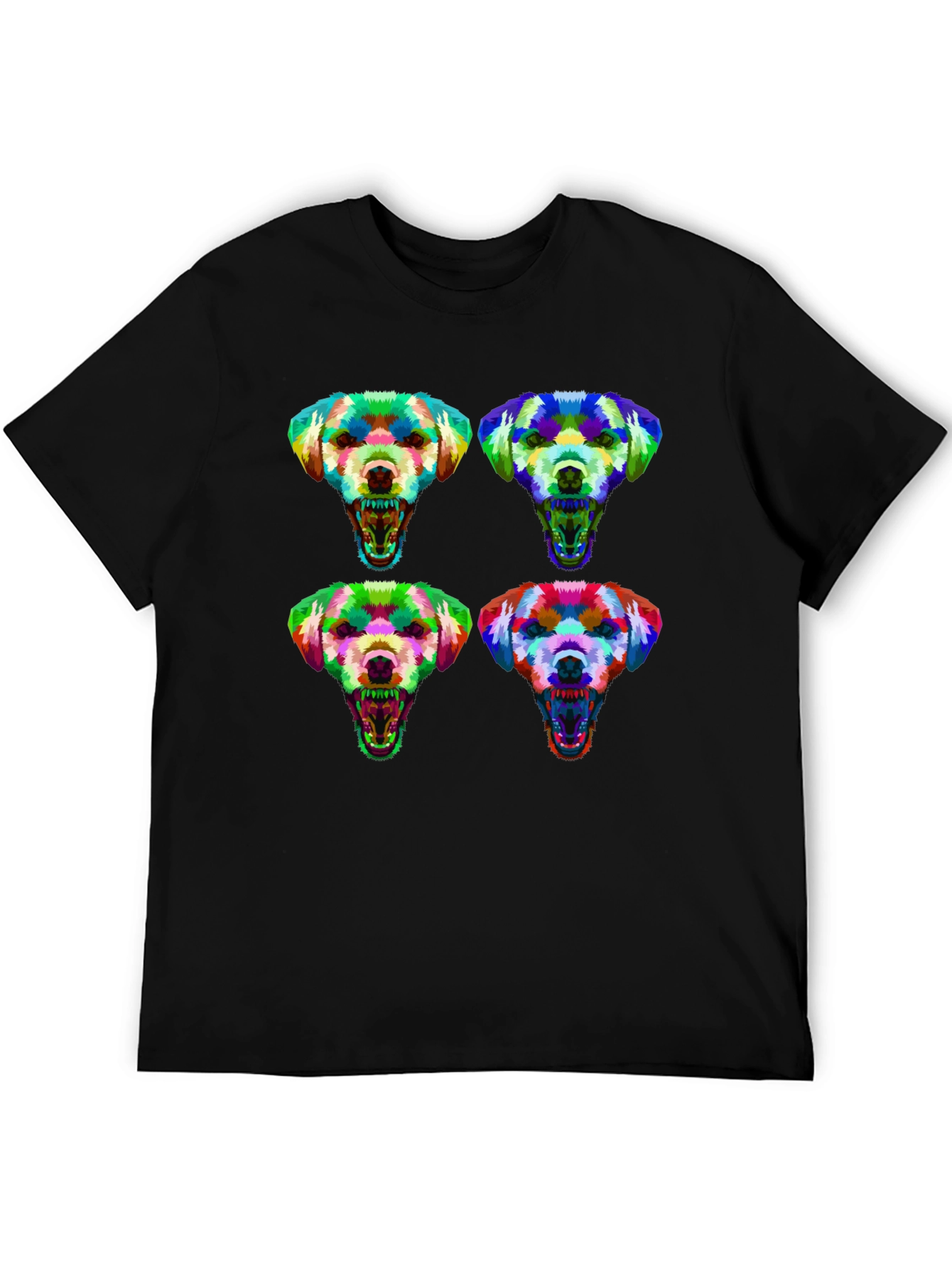 Colorful Dog Head T-Shirt