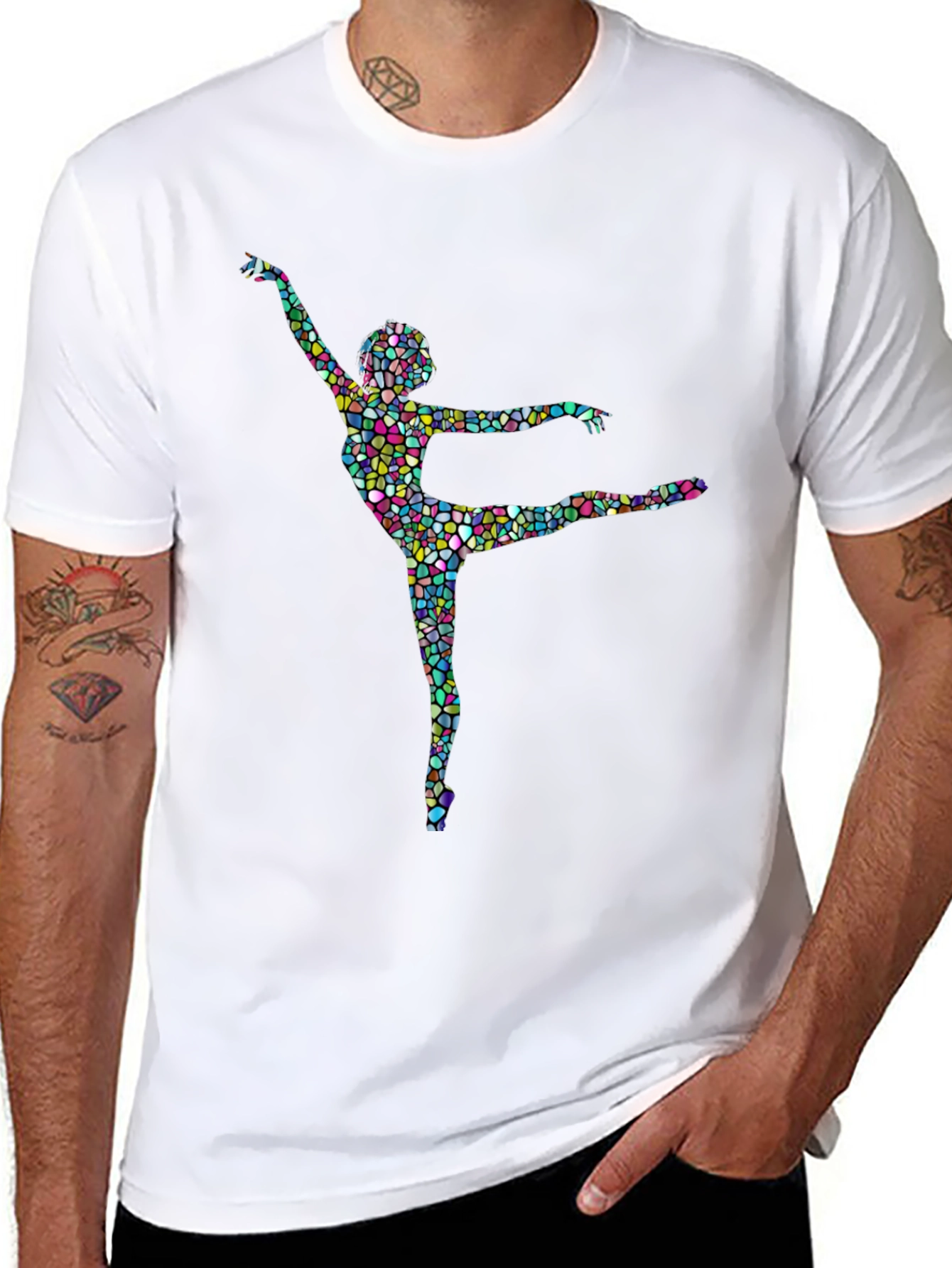 Mosaic Ballerina Black T-Shirt