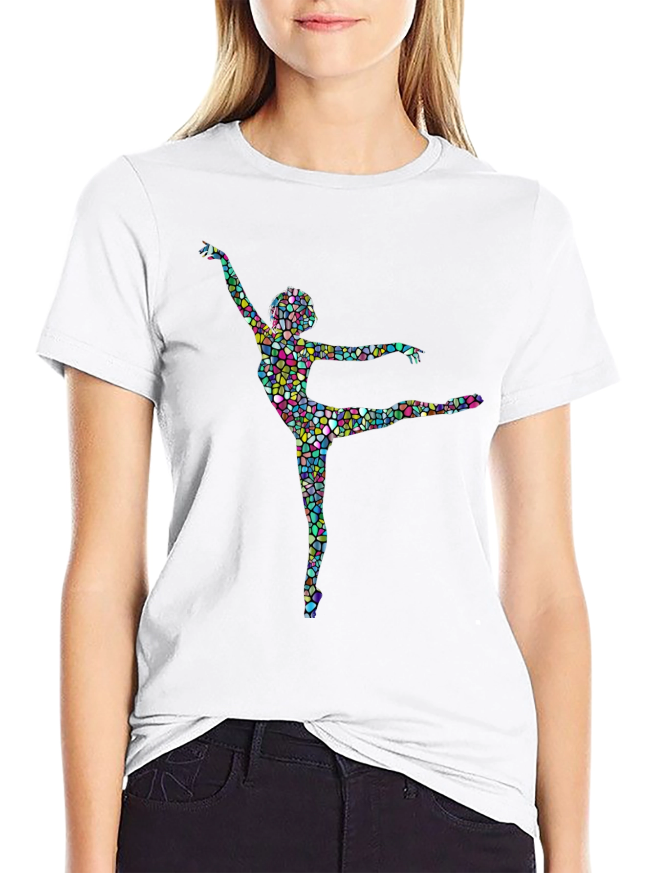 Mosaic Ballerina Black T-Shirt