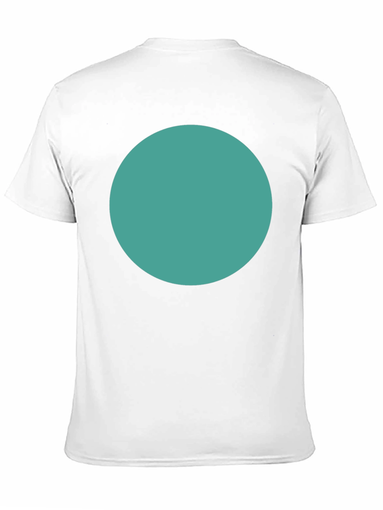 Minimalist Black T-Shirt with Teal Circle Design