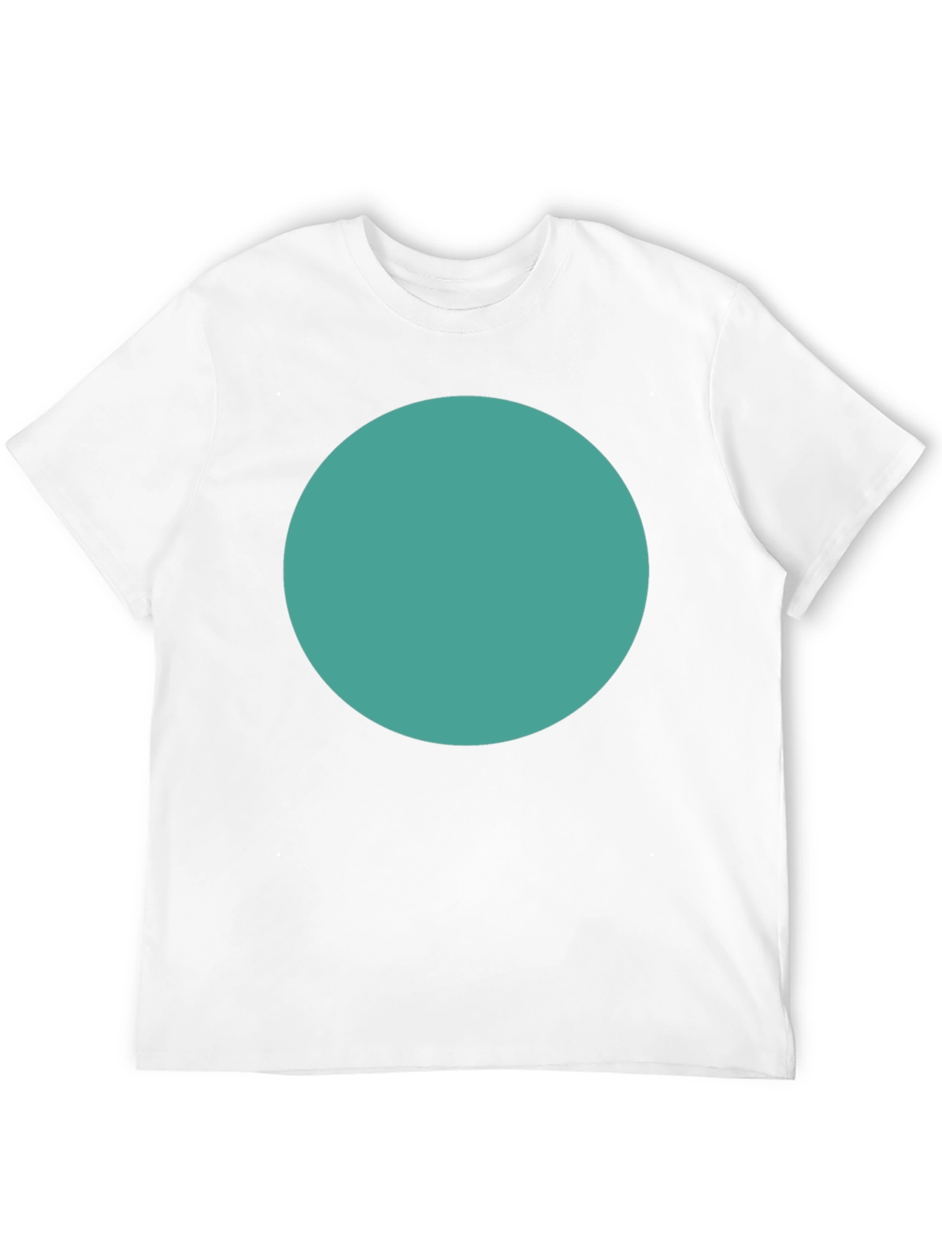 Minimalist Black T-Shirt with Teal Circle Design