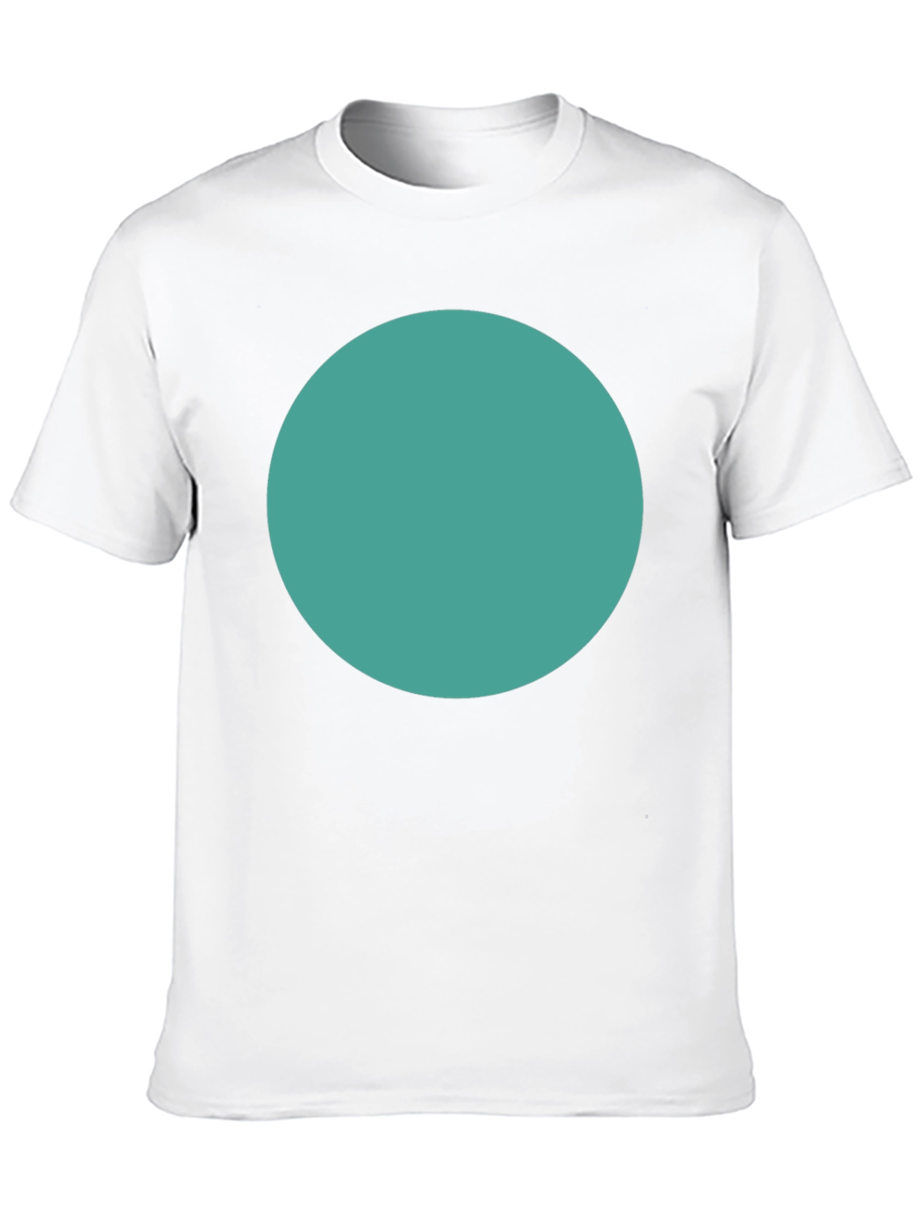 Minimalist Black T-Shirt with Teal Circle Design