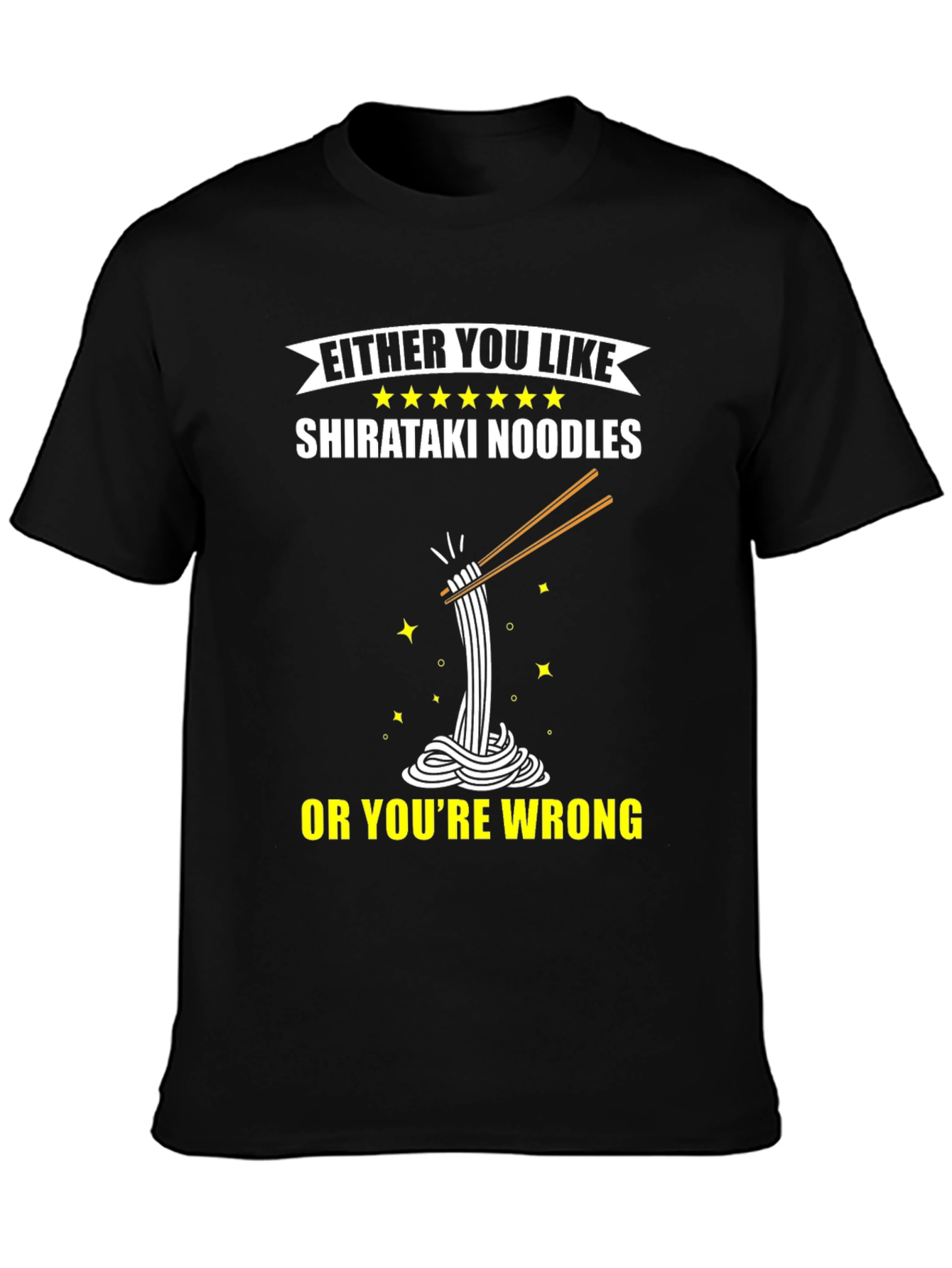 Shirataki Noodles Graphic Tee - Funny Foodie Shirt