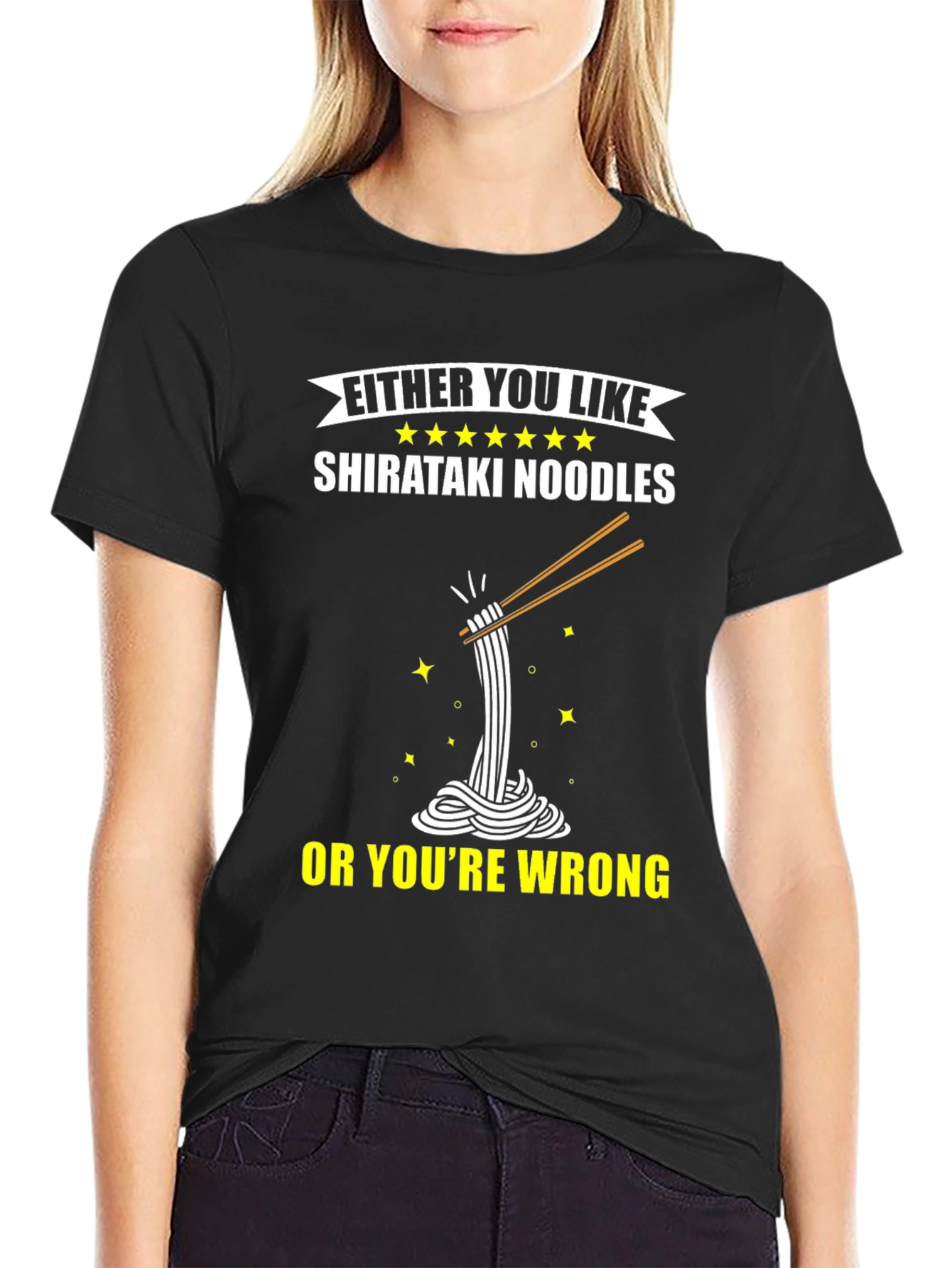 Shirataki Noodles Graphic Tee - Funny Foodie Shirt