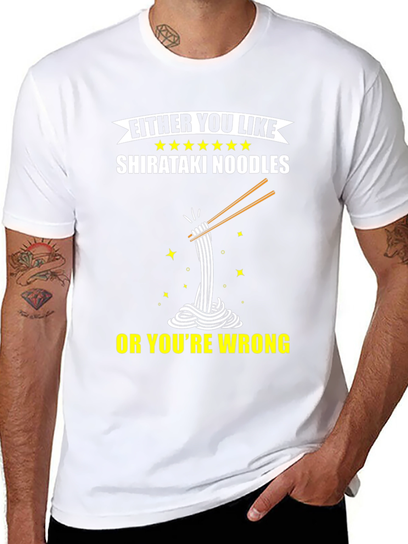 Shirataki Noodles Graphic Tee - Funny Foodie Shirt
