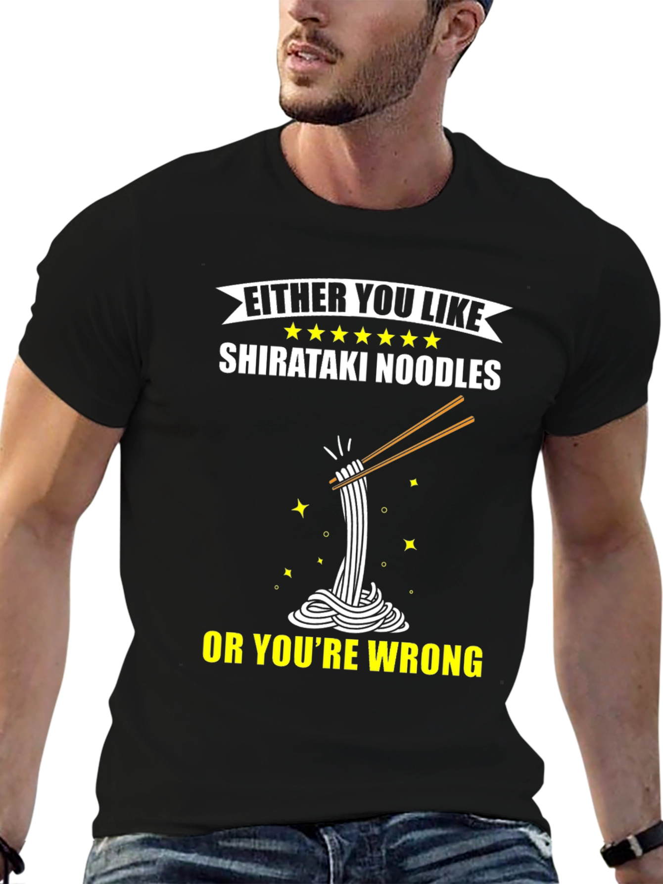 Shirataki Noodles Graphic Tee - Funny Foodie Shirt