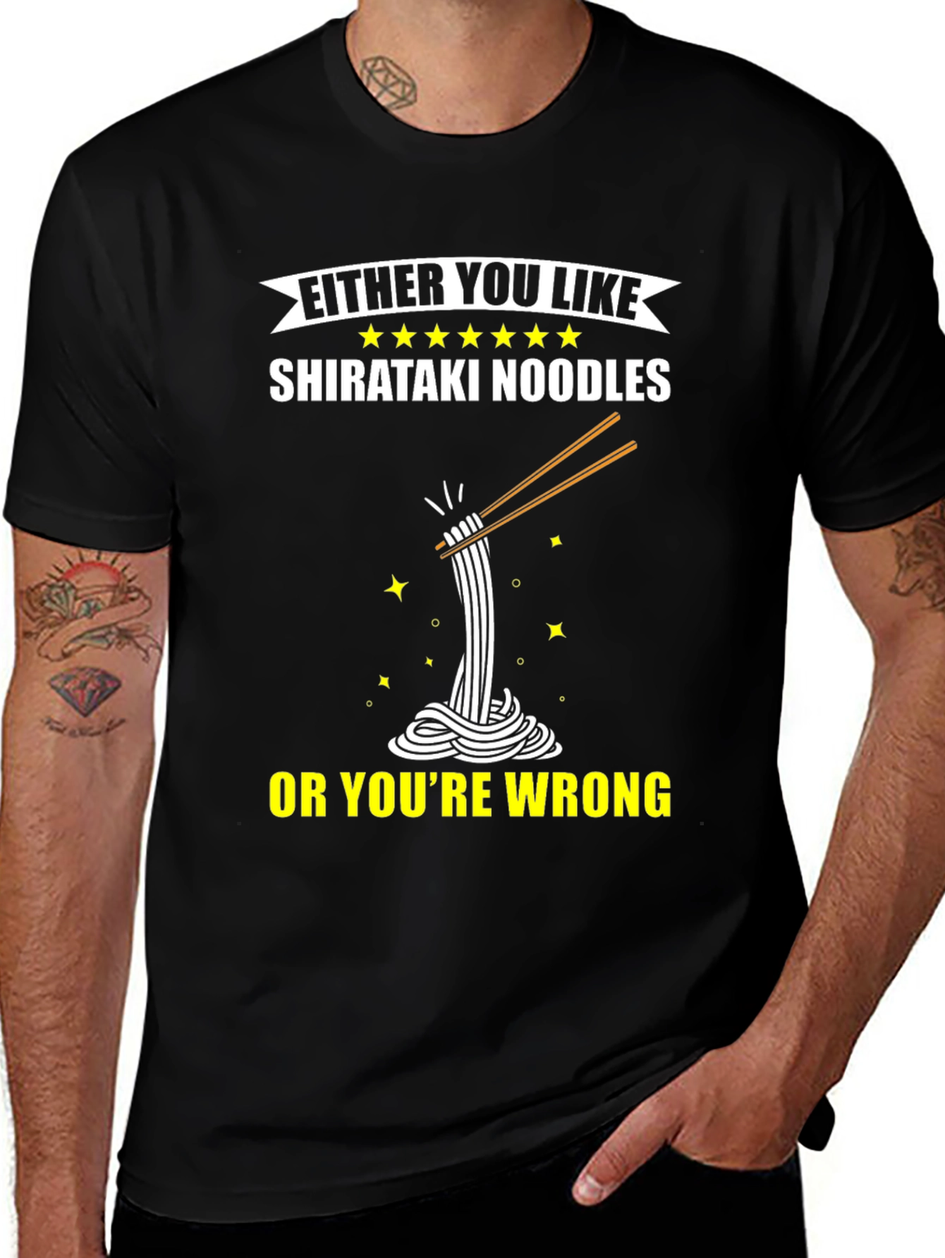 Shirataki Noodles Graphic Tee - Funny Foodie Shirt