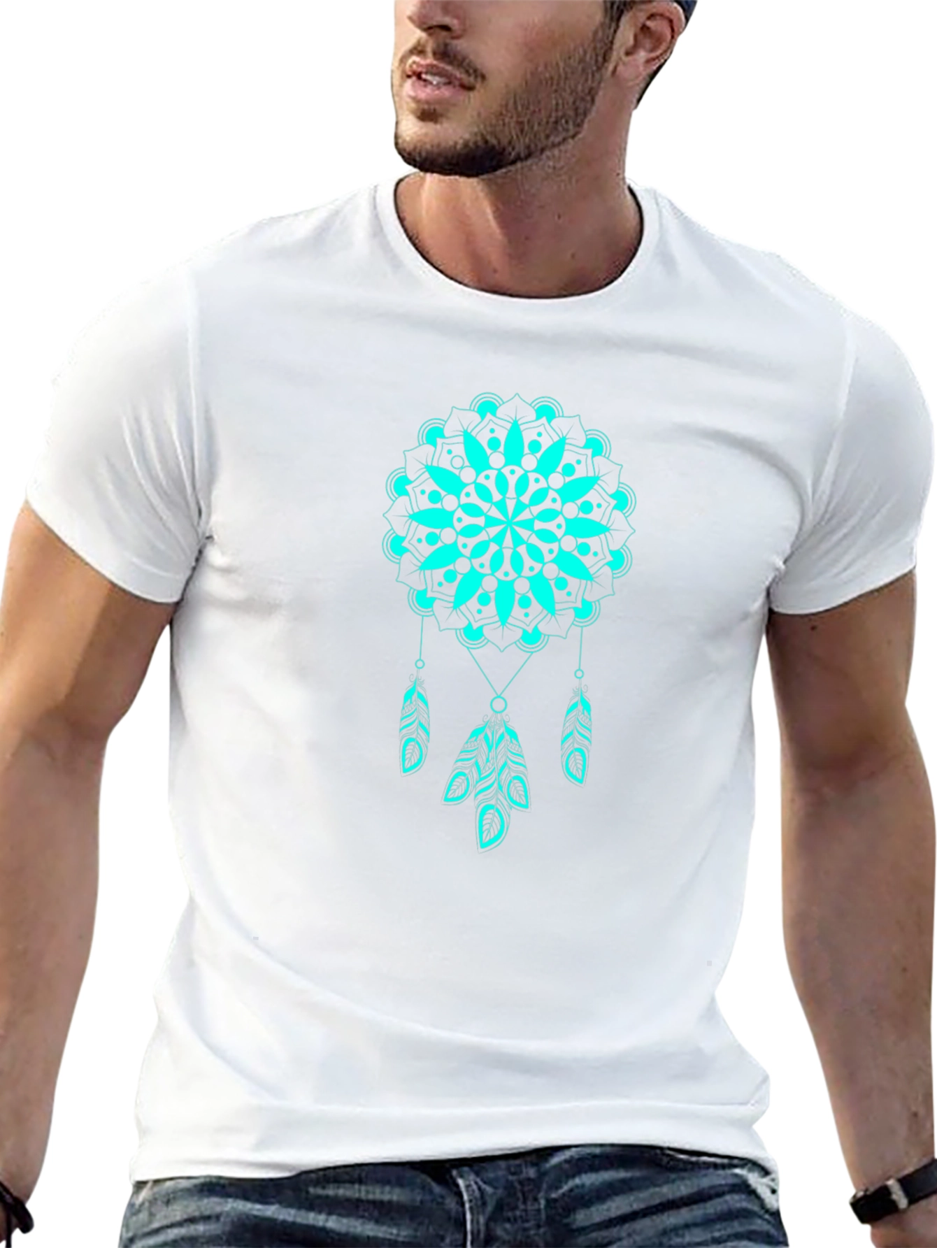 Dreamcatcher Mandala Graphic Tee - Black T-Shirt
