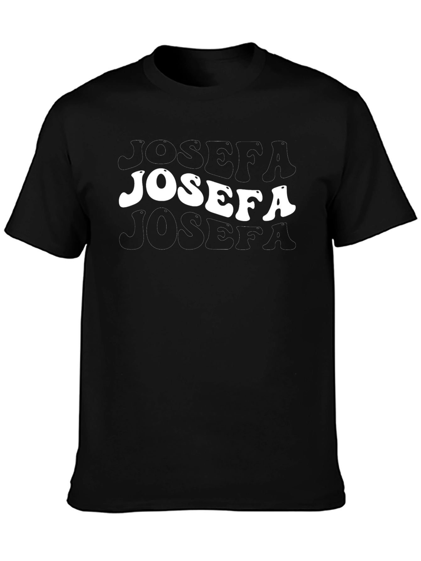 JOSEFA Retro Graphic Tee - Black