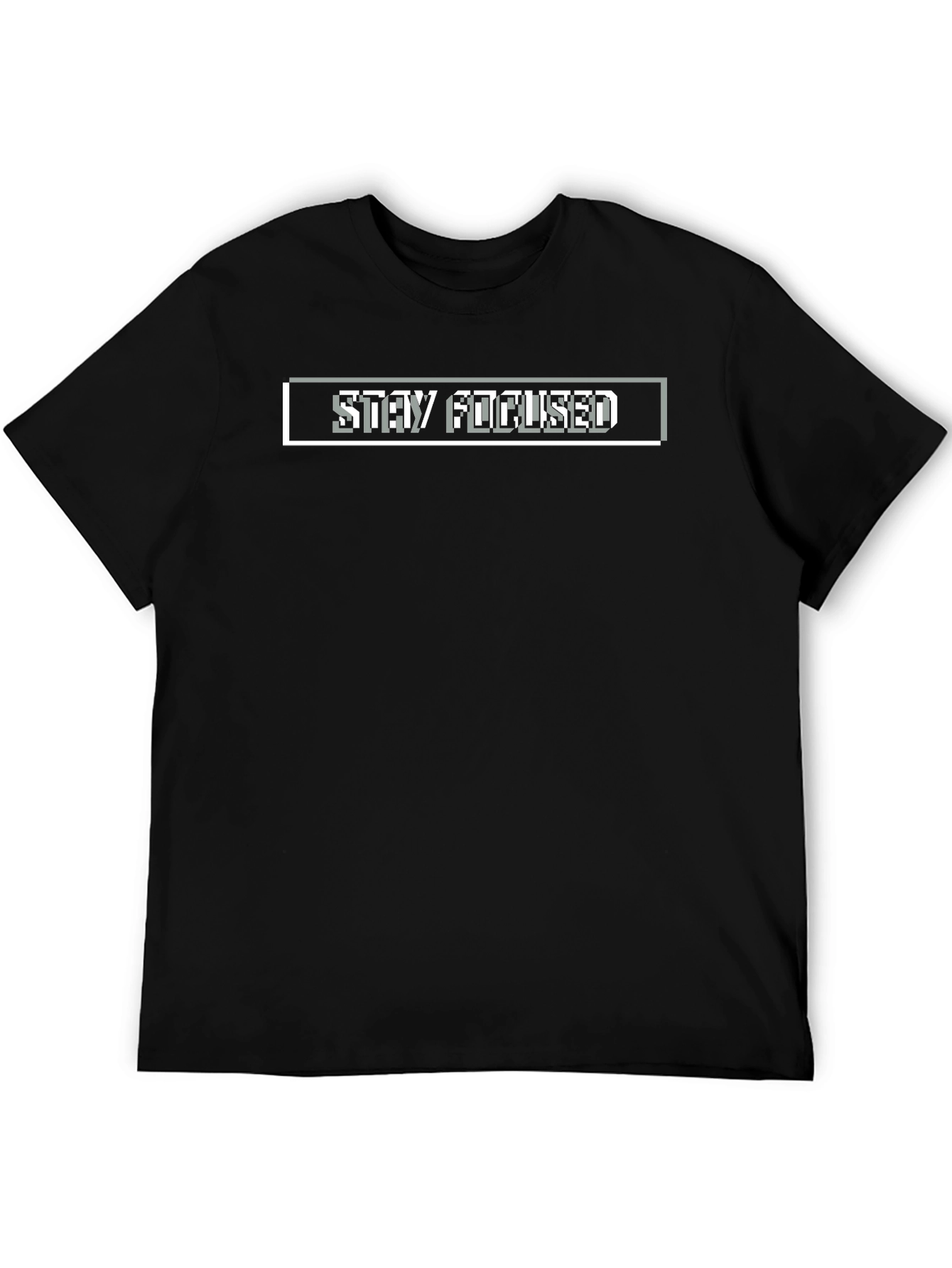 Stay Focused T-Shirt - Pixel Style Motivation