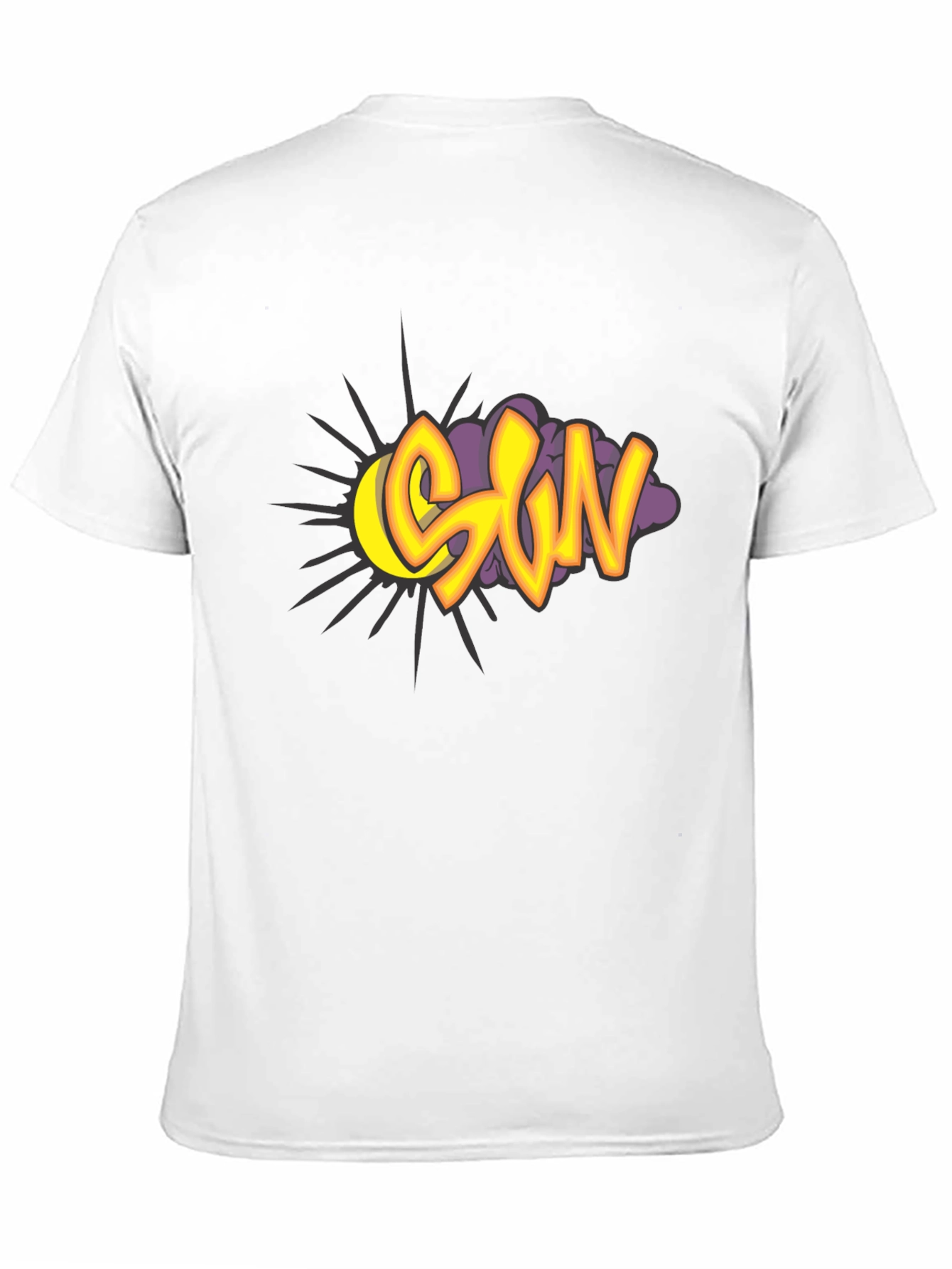 Black SUN Graphic Print Tee