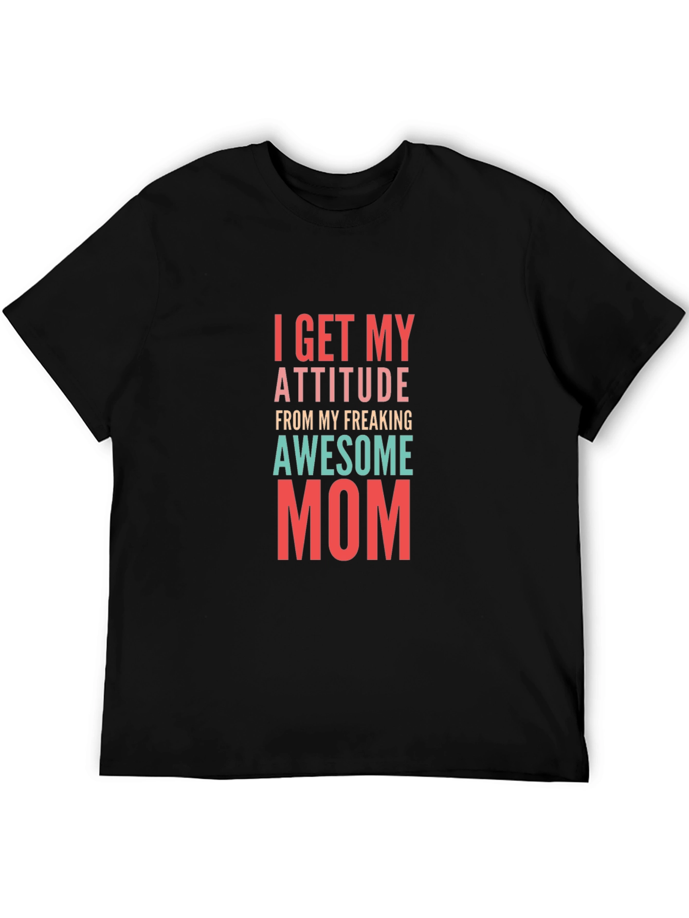Awesome Mom Graphic Tee - Black Cotton