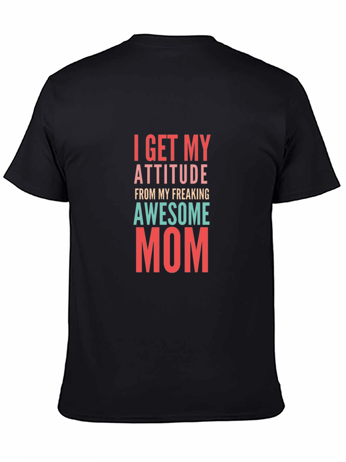Awesome Mom Graphic Tee - Black Cotton
