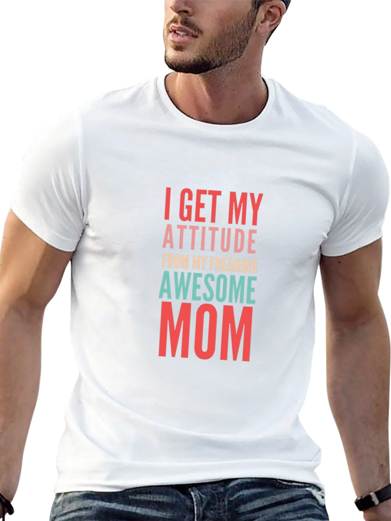 Awesome Mom Graphic Tee - Black Cotton