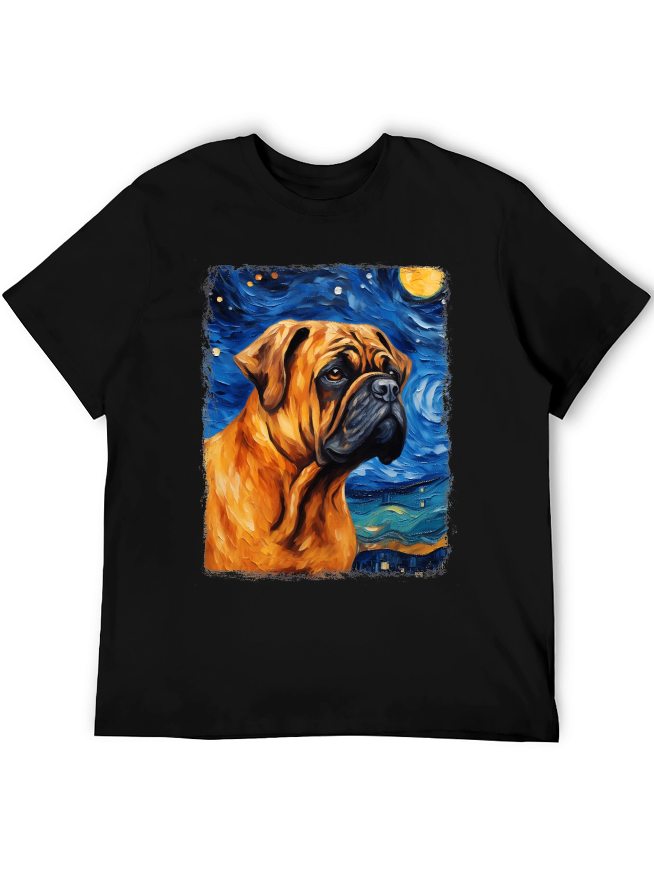 Starry Night Bulldog T-Shirt