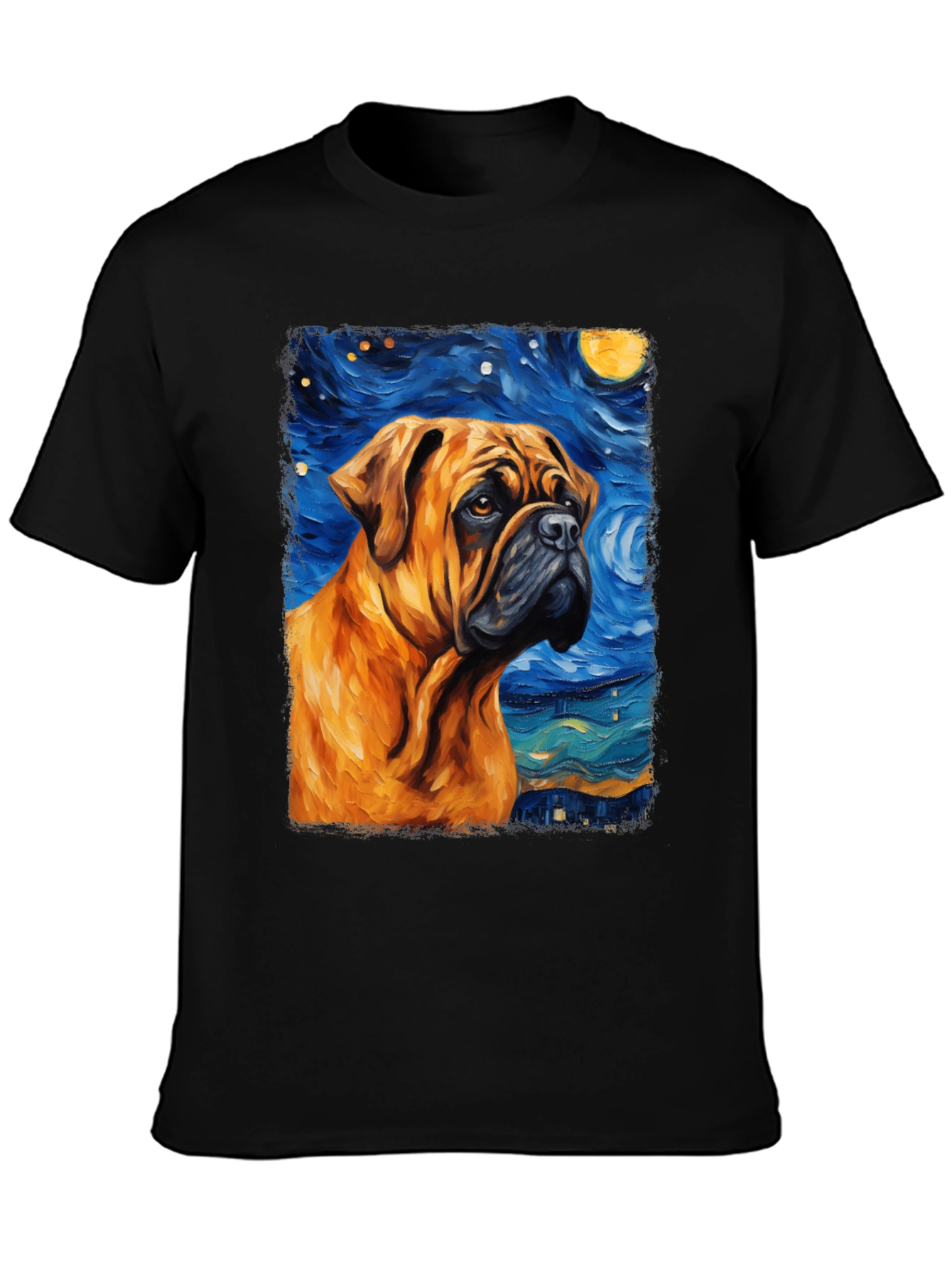 Starry Night Bulldog T-Shirt