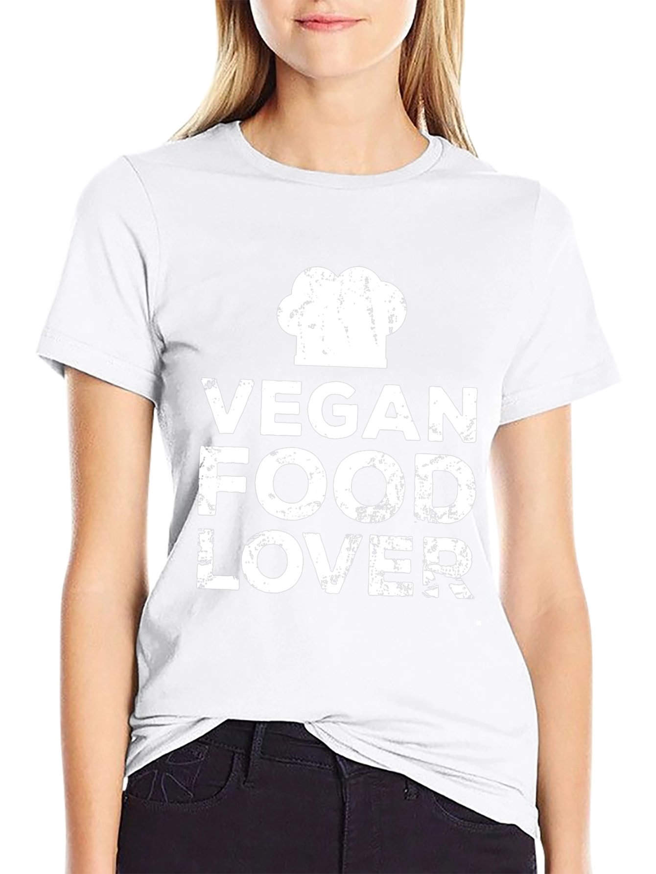 Vegan Food Lover T-Shirt - Chef Hat Graphic