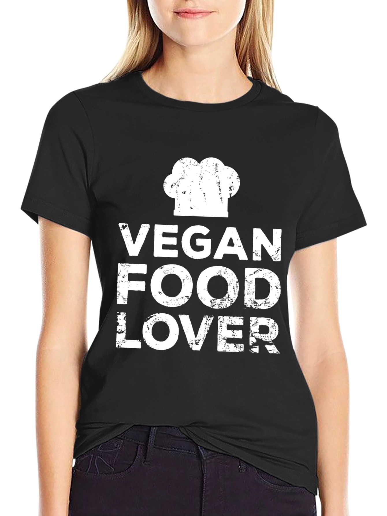 Vegan Food Lover T-Shirt - Chef Hat Graphic