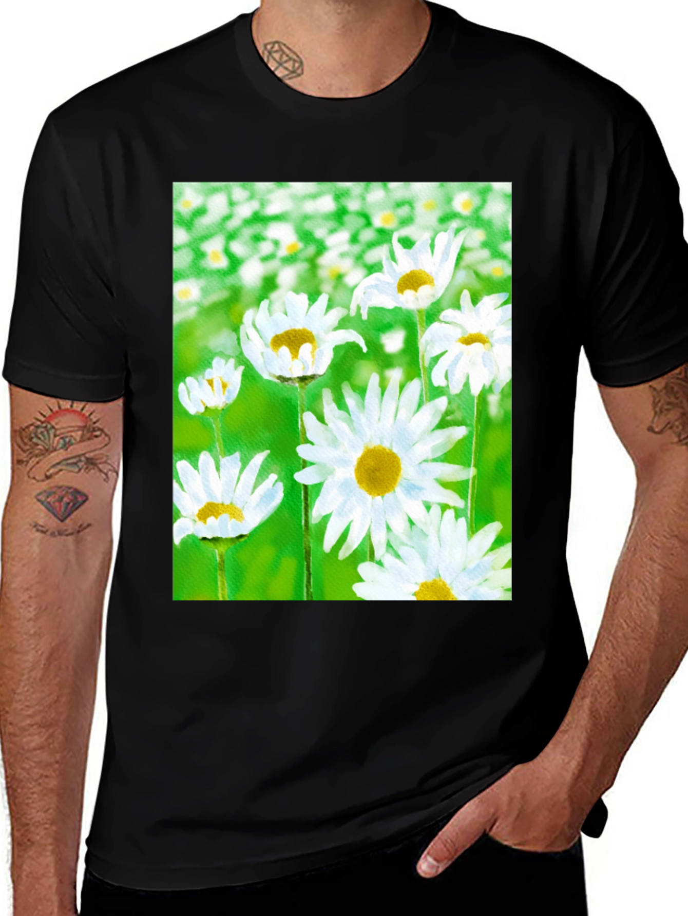 Daisy Flower Graphic T-Shirt