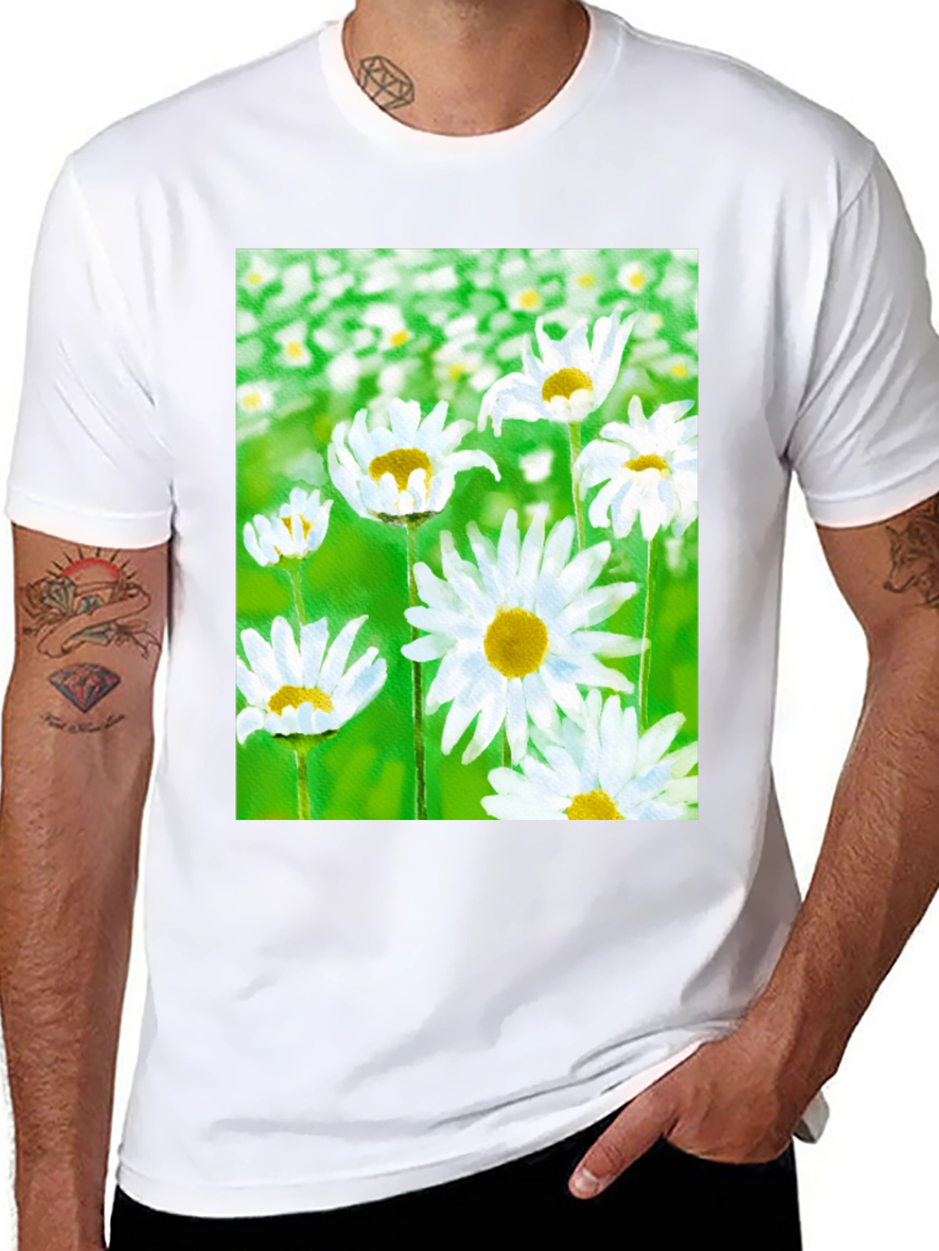 Daisy Flower Graphic T-Shirt