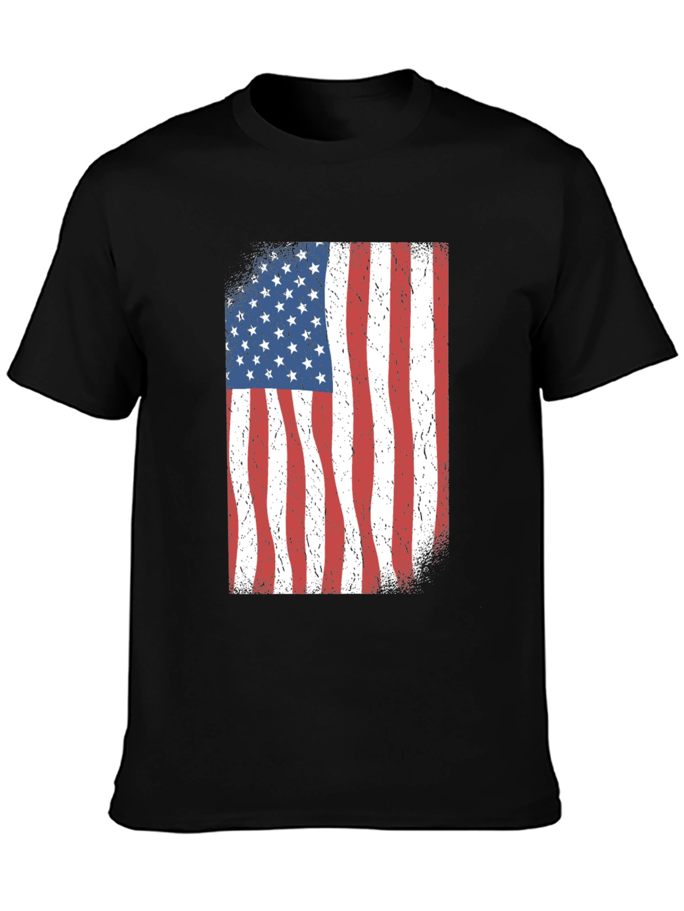 American Flag Graphic Black T-Shirt