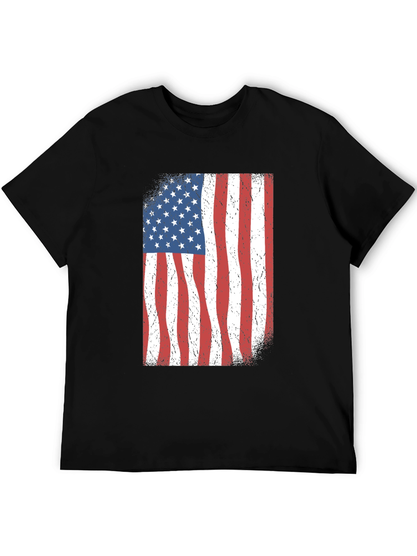 American Flag Graphic Black T-Shirt
