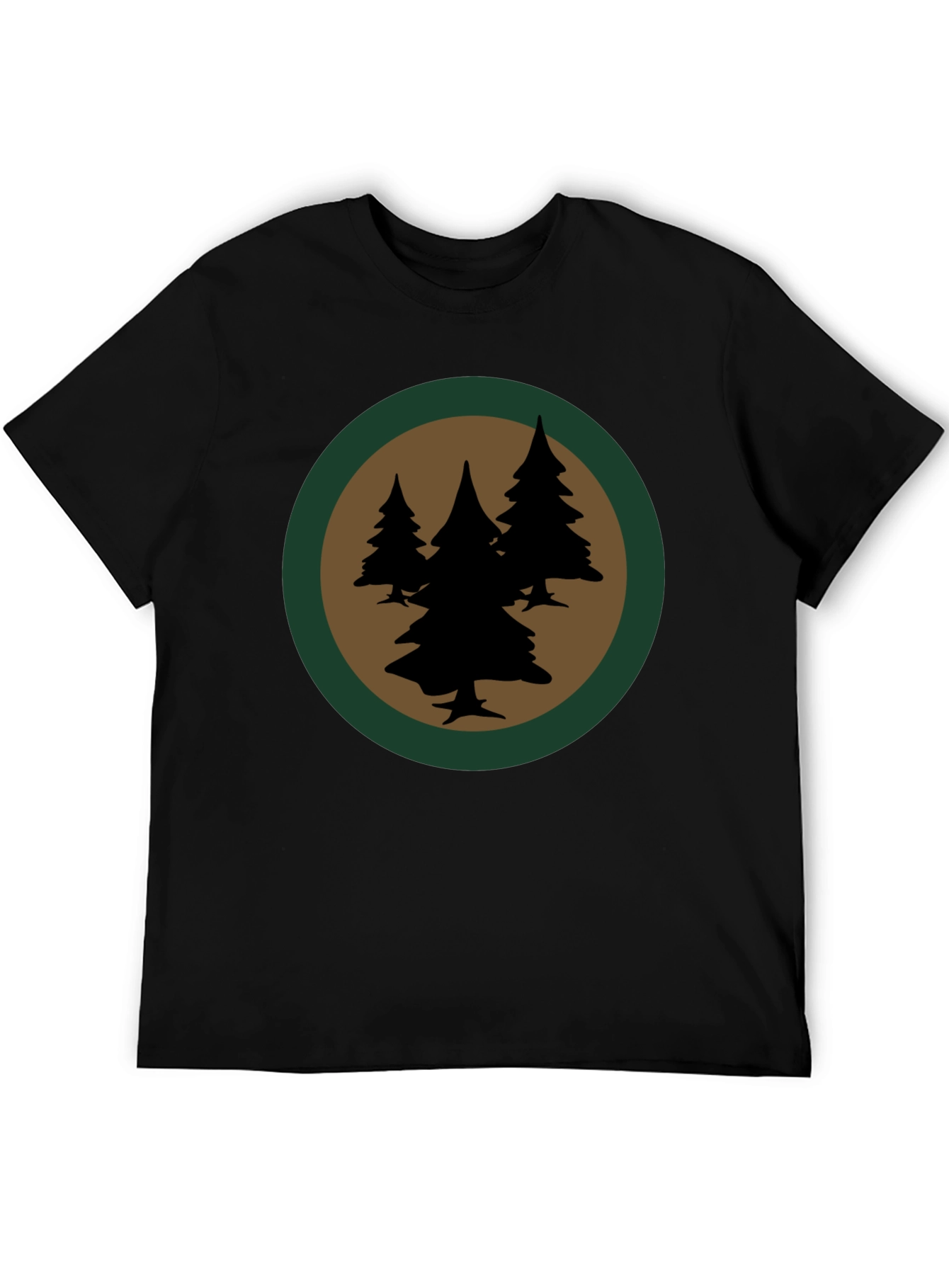 Forest Silhouette Graphic Tee - Black