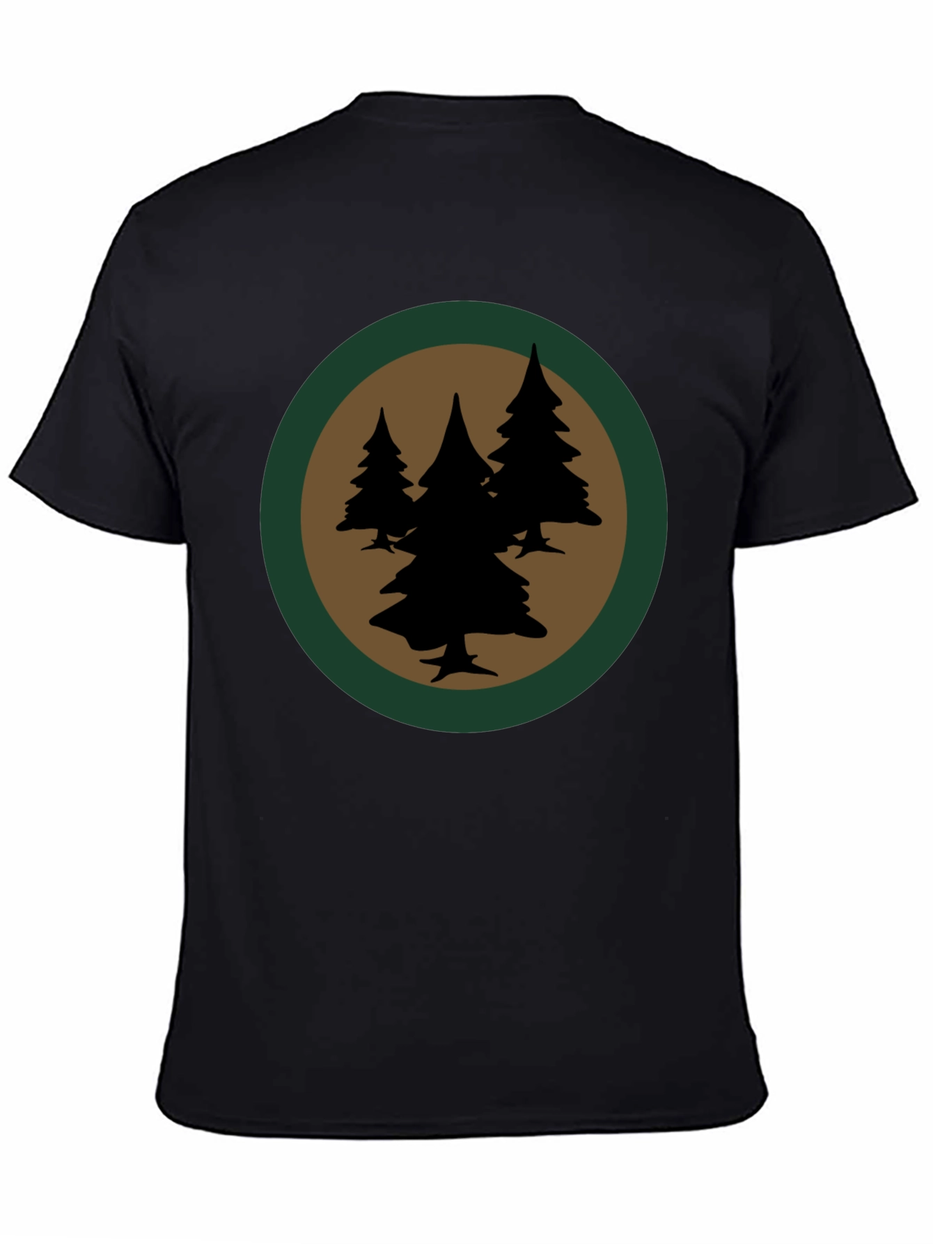Forest Silhouette Graphic Tee - Black