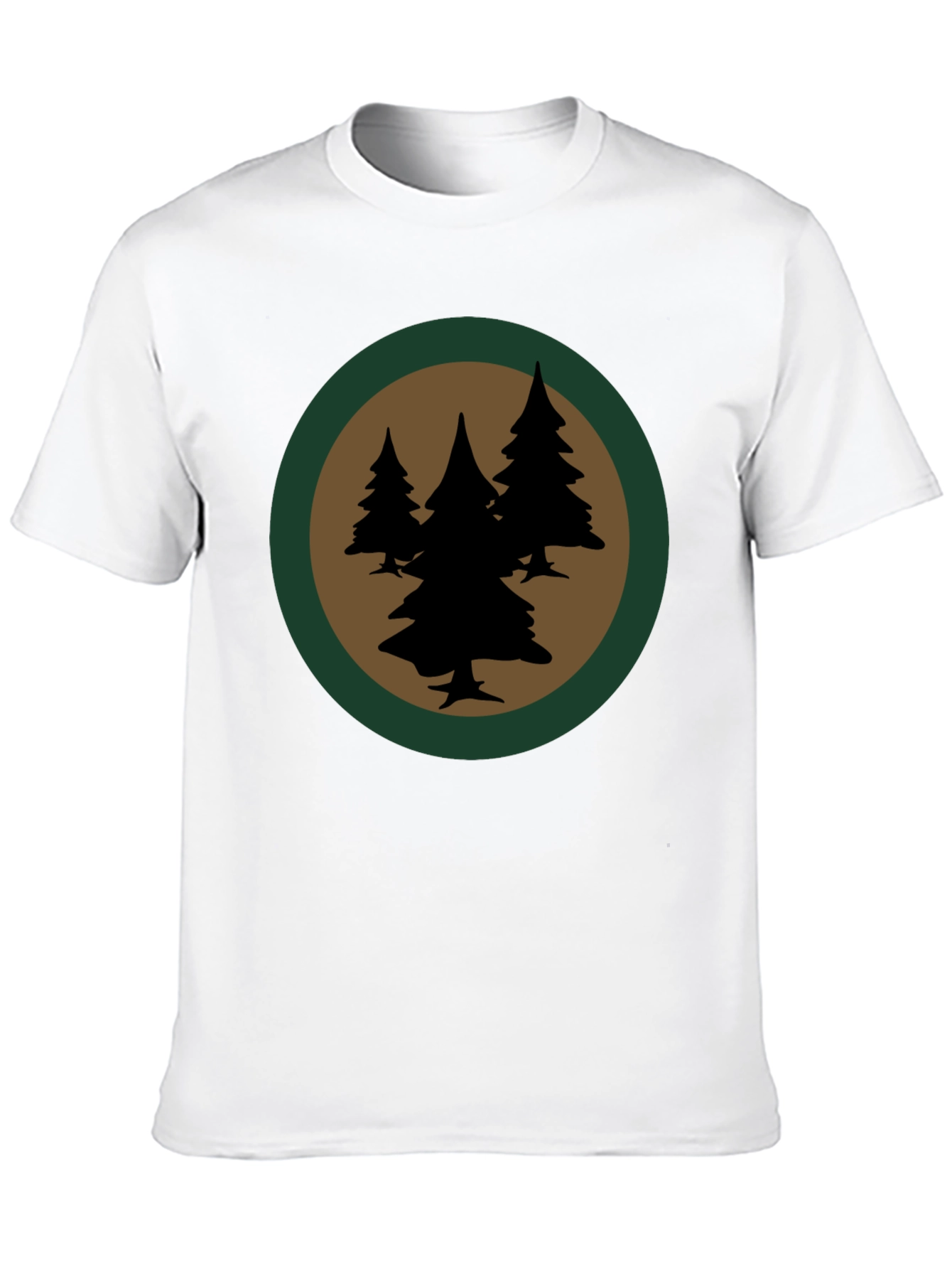 Forest Silhouette Graphic Tee - Black